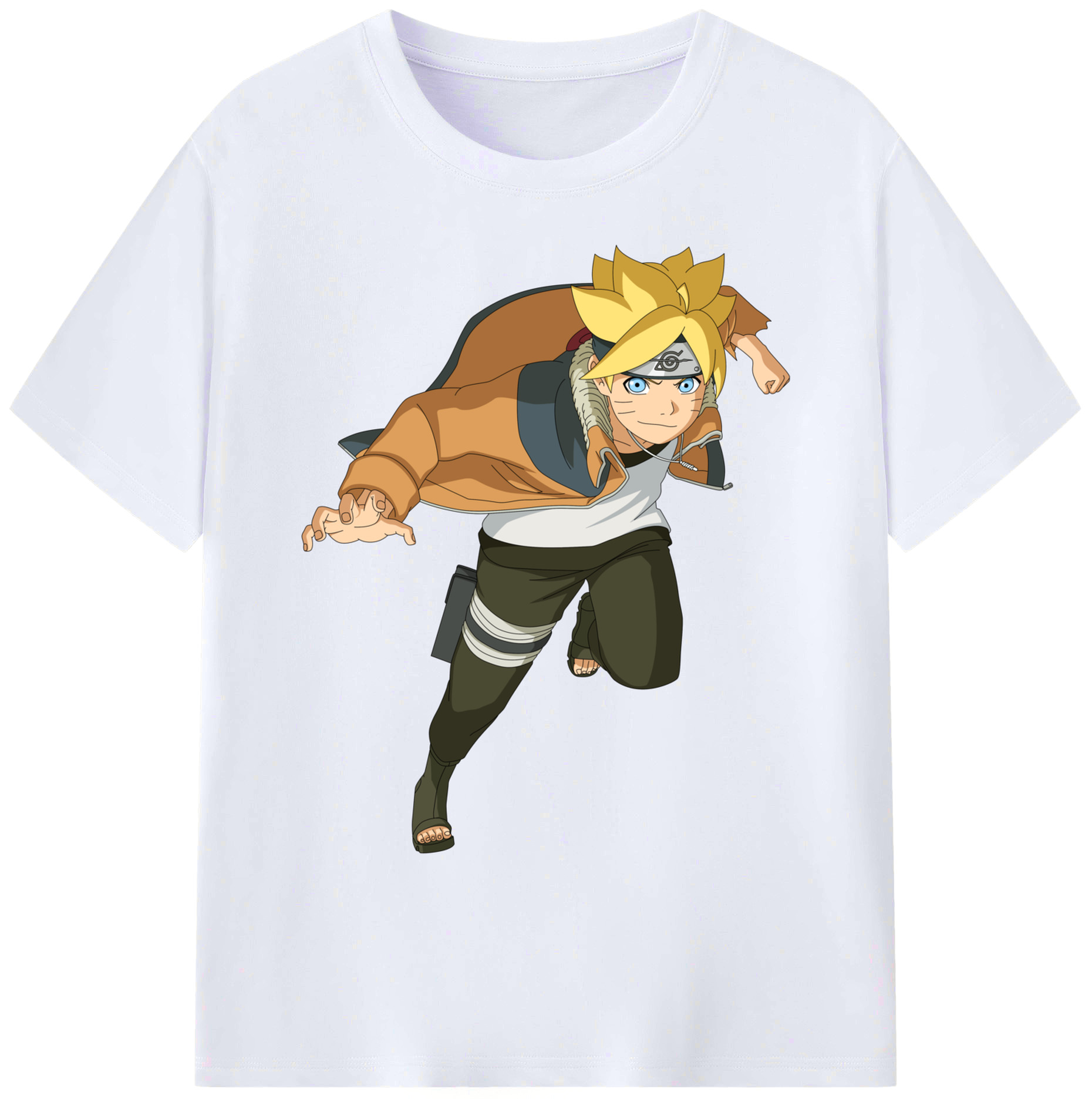 （画像用） NARUTO -ナルト- うずまき ナルト Uzumaki Naruto 綿100％ メンズ半袖Tシャツ｜肌触りやわらか＆通気性