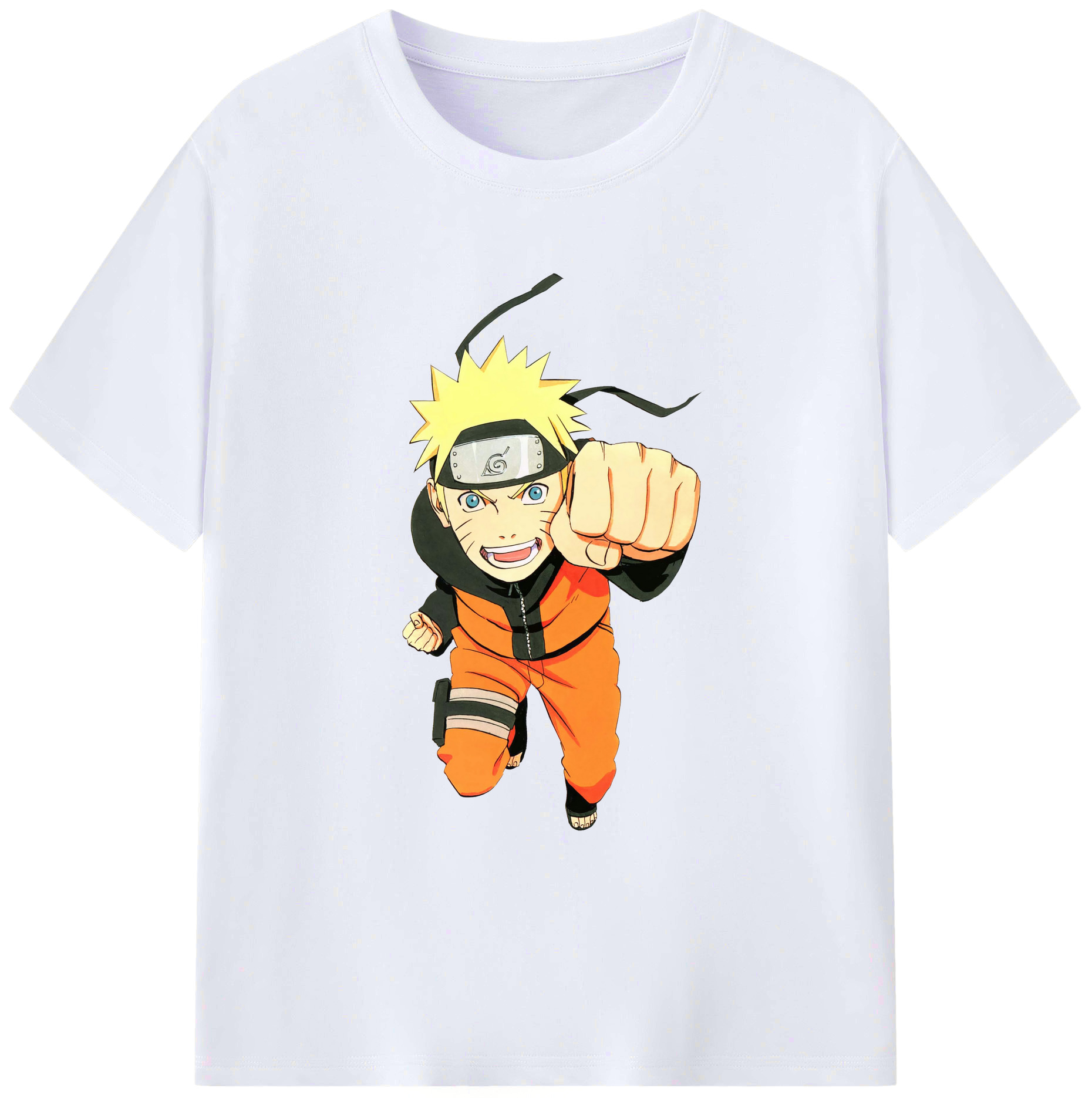 （画像用） NARUTO -ナルト- うずまき ナルト Uzumaki Naruto 綿100％ メンズ半袖Tシャツ｜肌触りやわらか＆通気性