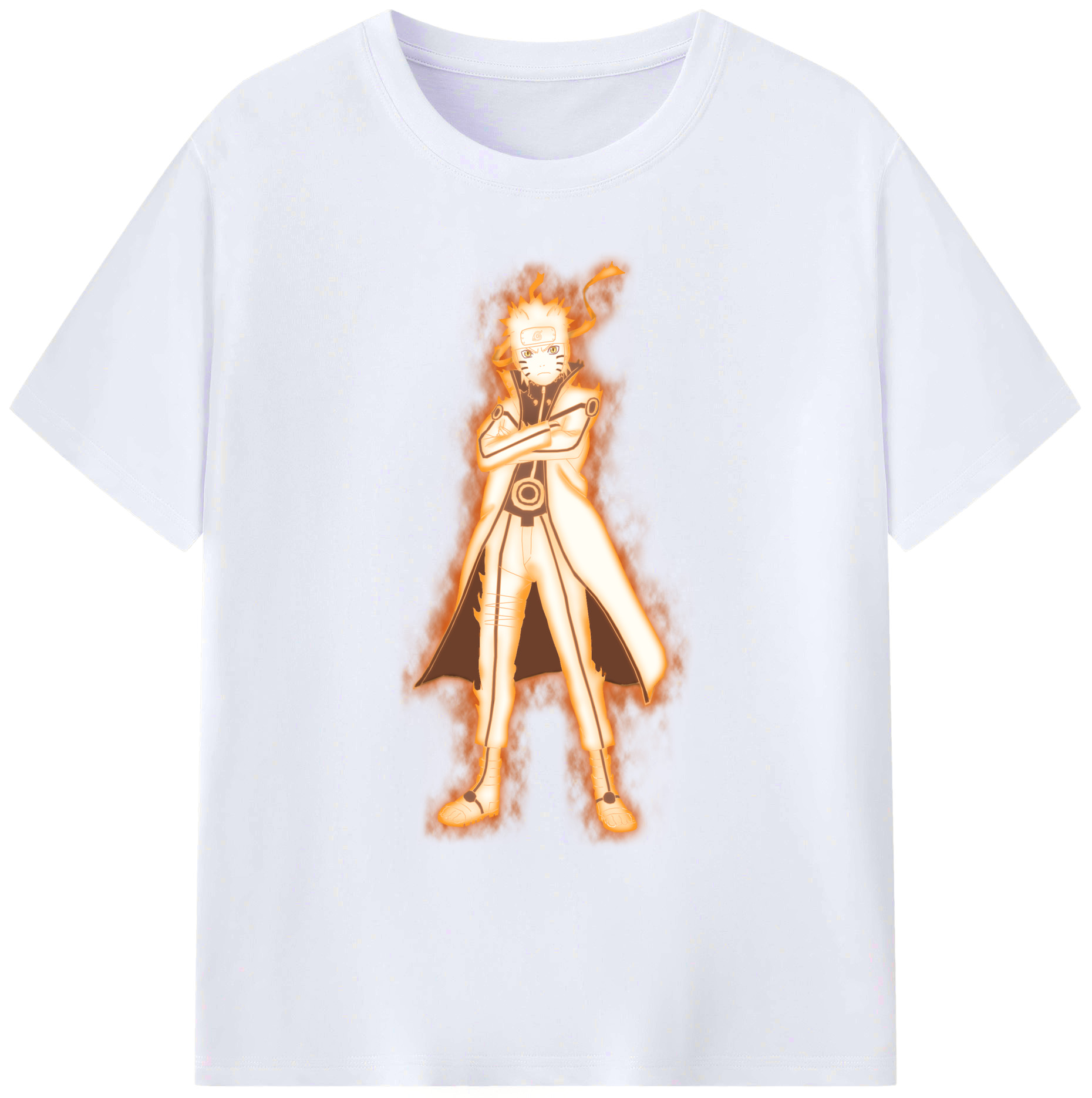 （画像用） NARUTO -ナルト- うずまき ナルト Uzumaki Naruto 綿100％ メンズ半袖Tシャツ｜肌触りやわらか＆通気性