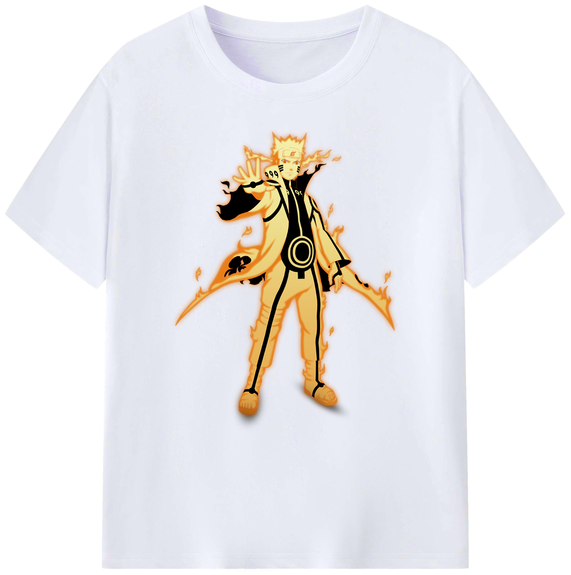 （画像用） NARUTO -ナルト- うずまき ナルト Uzumaki Naruto 綿100％ メンズ半袖Tシャツ｜肌触りやわらか＆通気性