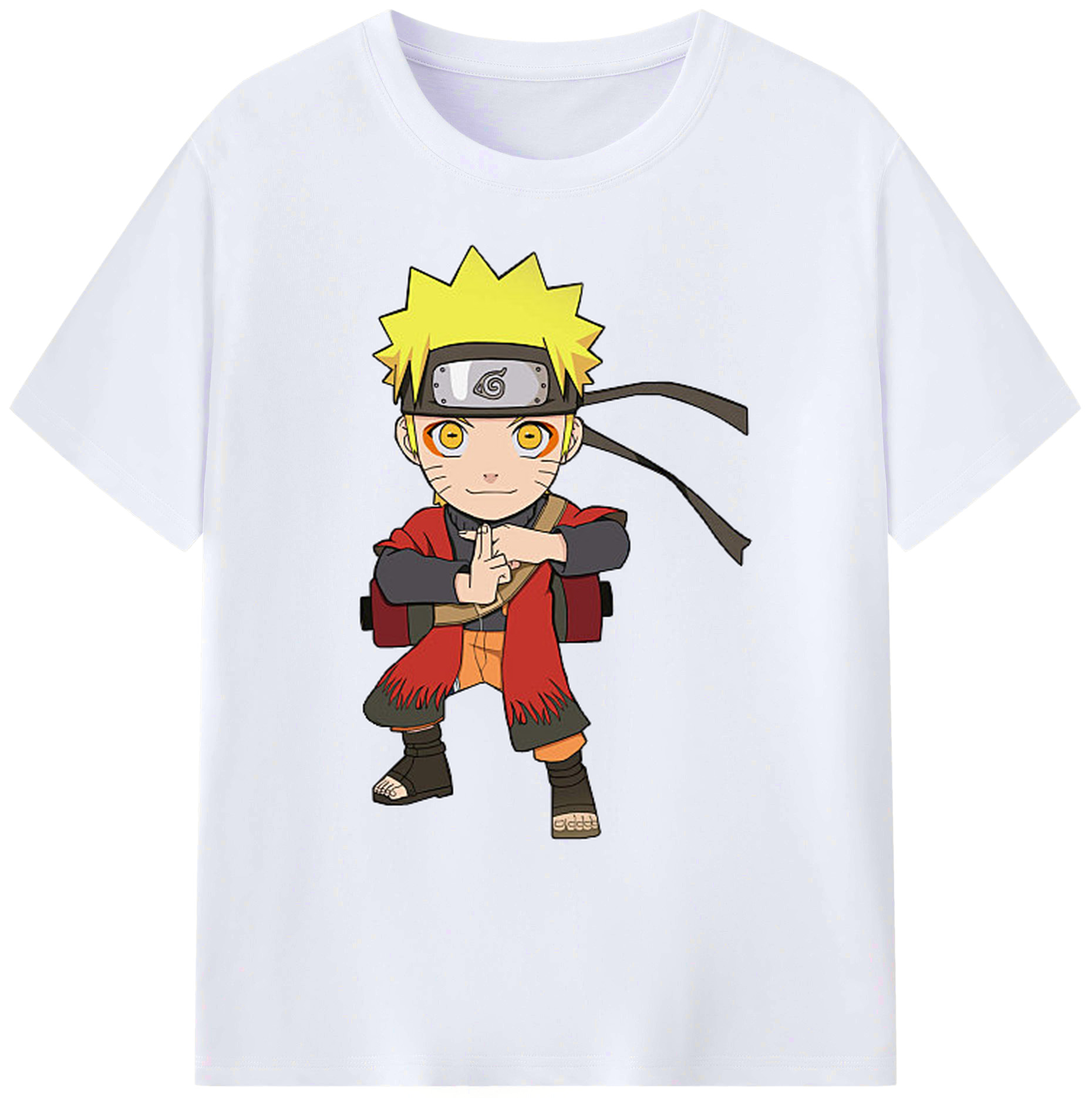 （画像用） NARUTO -ナルト- うずまき ナルト Uzumaki Naruto 綿100％ メンズ半袖Tシャツ｜肌触りやわらか＆通気性