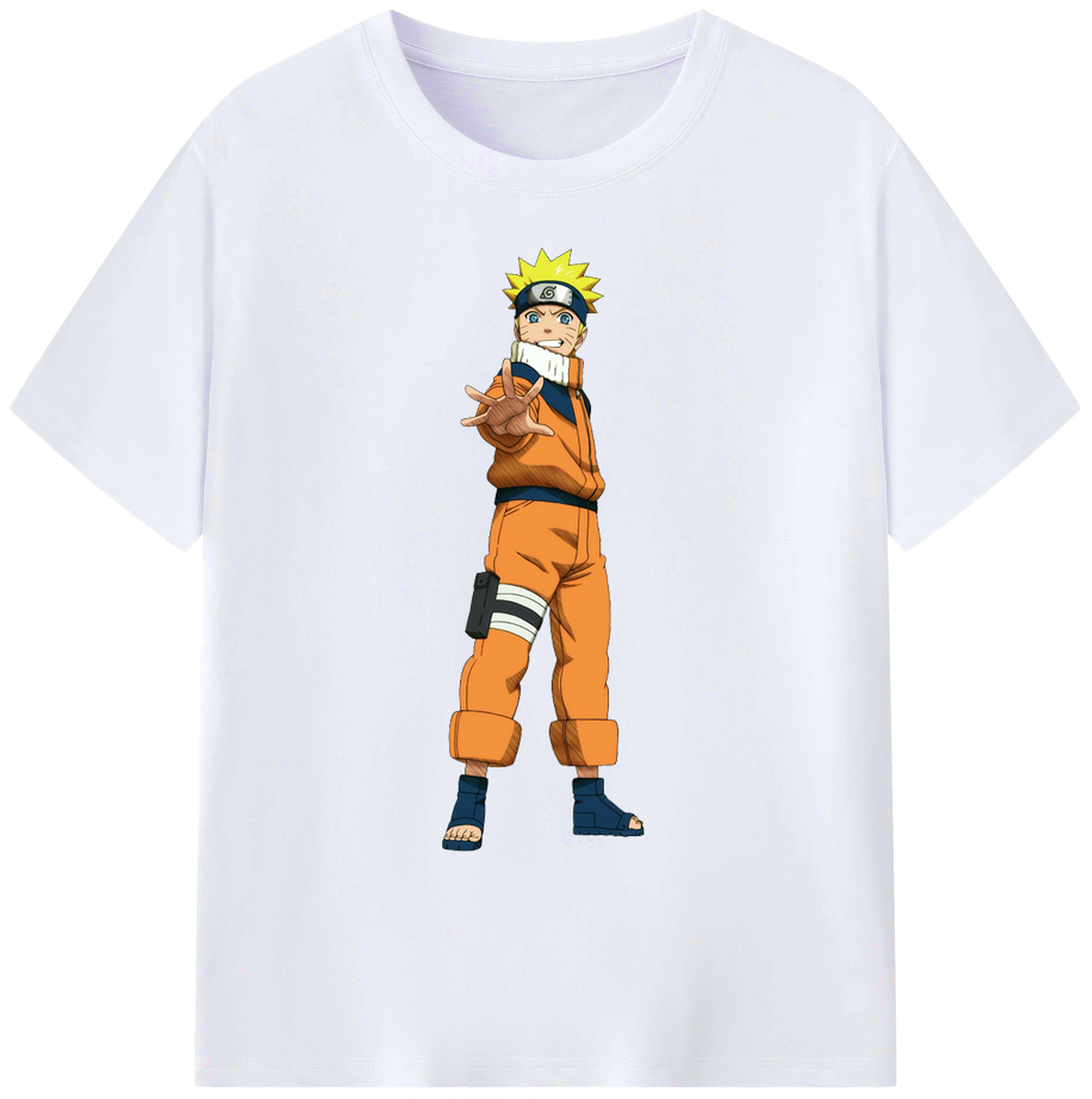 （画像用） NARUTO -ナルト- うずまき ナルト Uzumaki Naruto 綿100％ メンズ半袖Tシャツ｜肌触りやわらか＆通気性