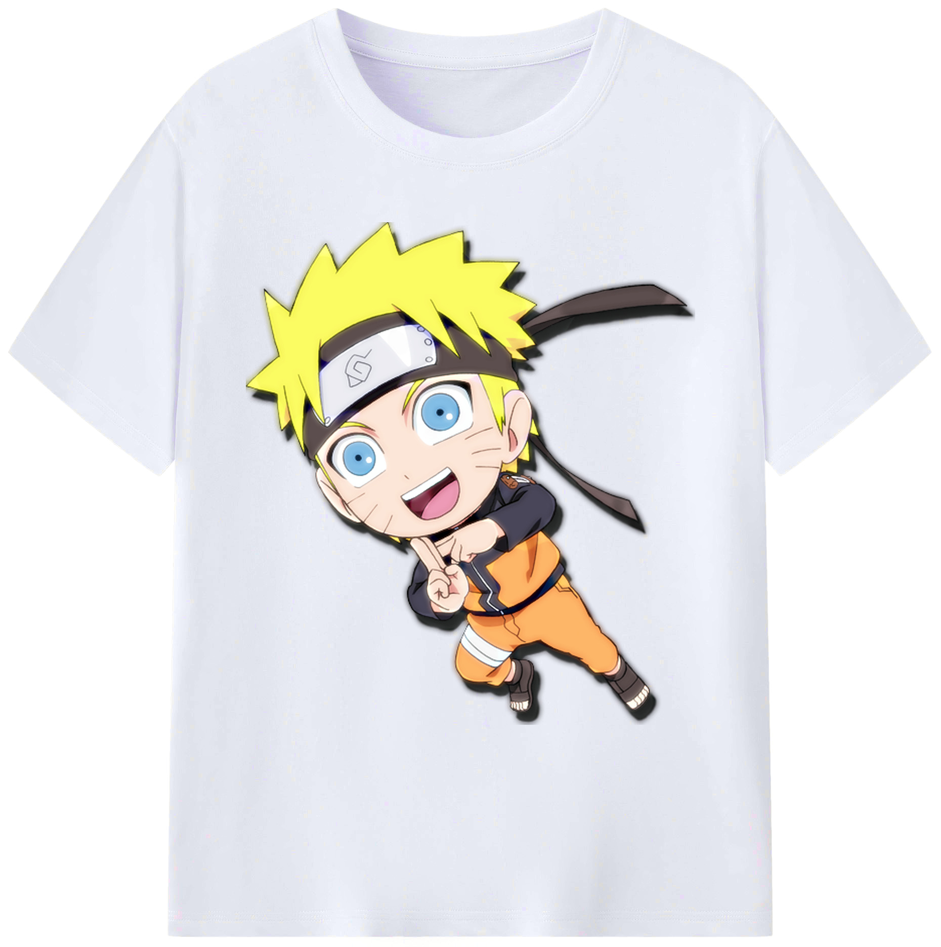（画像用） NARUTO -ナルト- うずまき ナルト Uzumaki Naruto 綿100％ メンズ半袖Tシャツ｜肌触りやわらか＆通気性