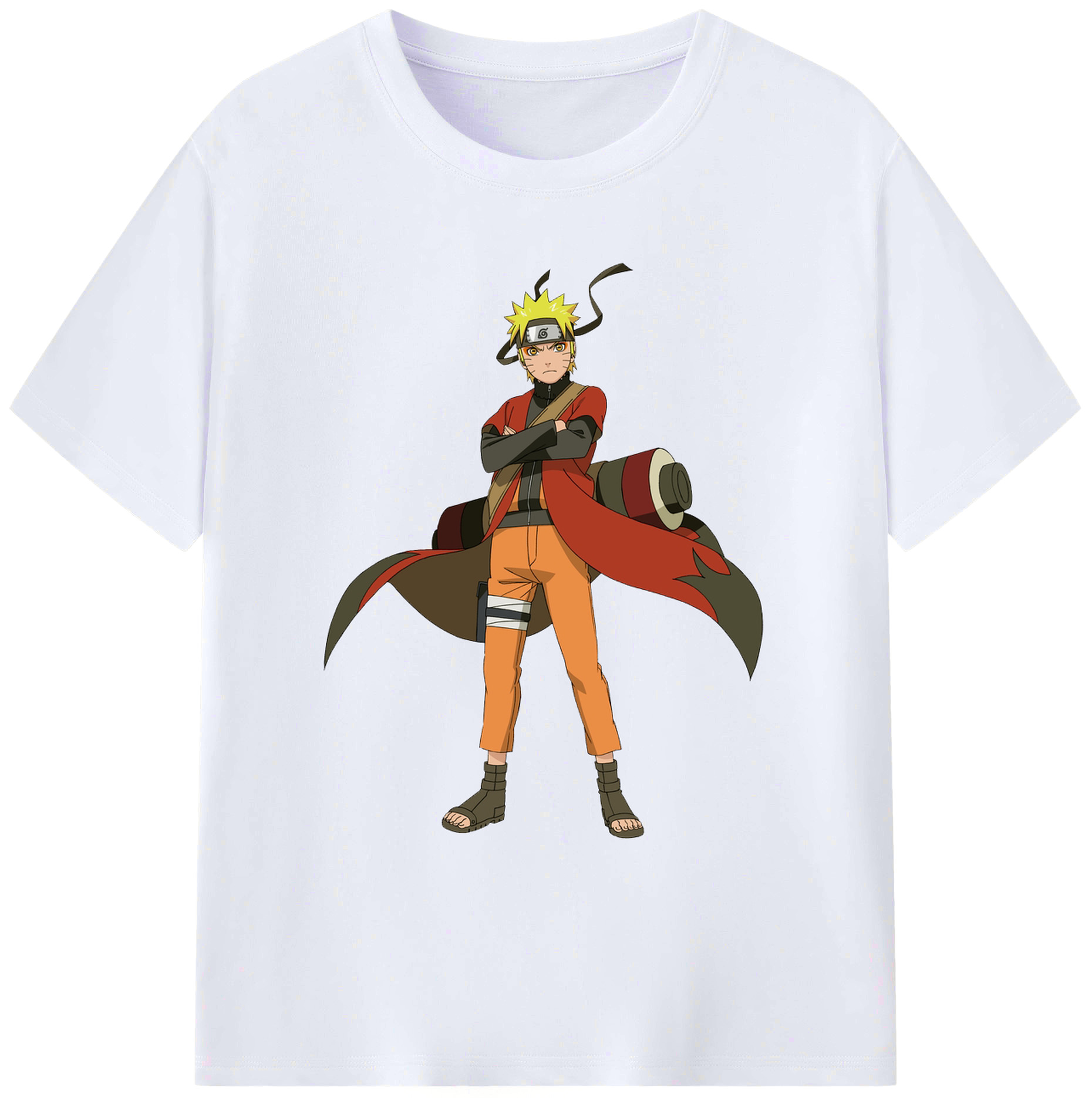 （画像用） NARUTO -ナルト- うずまき ナルト Uzumaki Naruto 綿100％ メンズ半袖Tシャツ｜肌触りやわらか＆通気性
