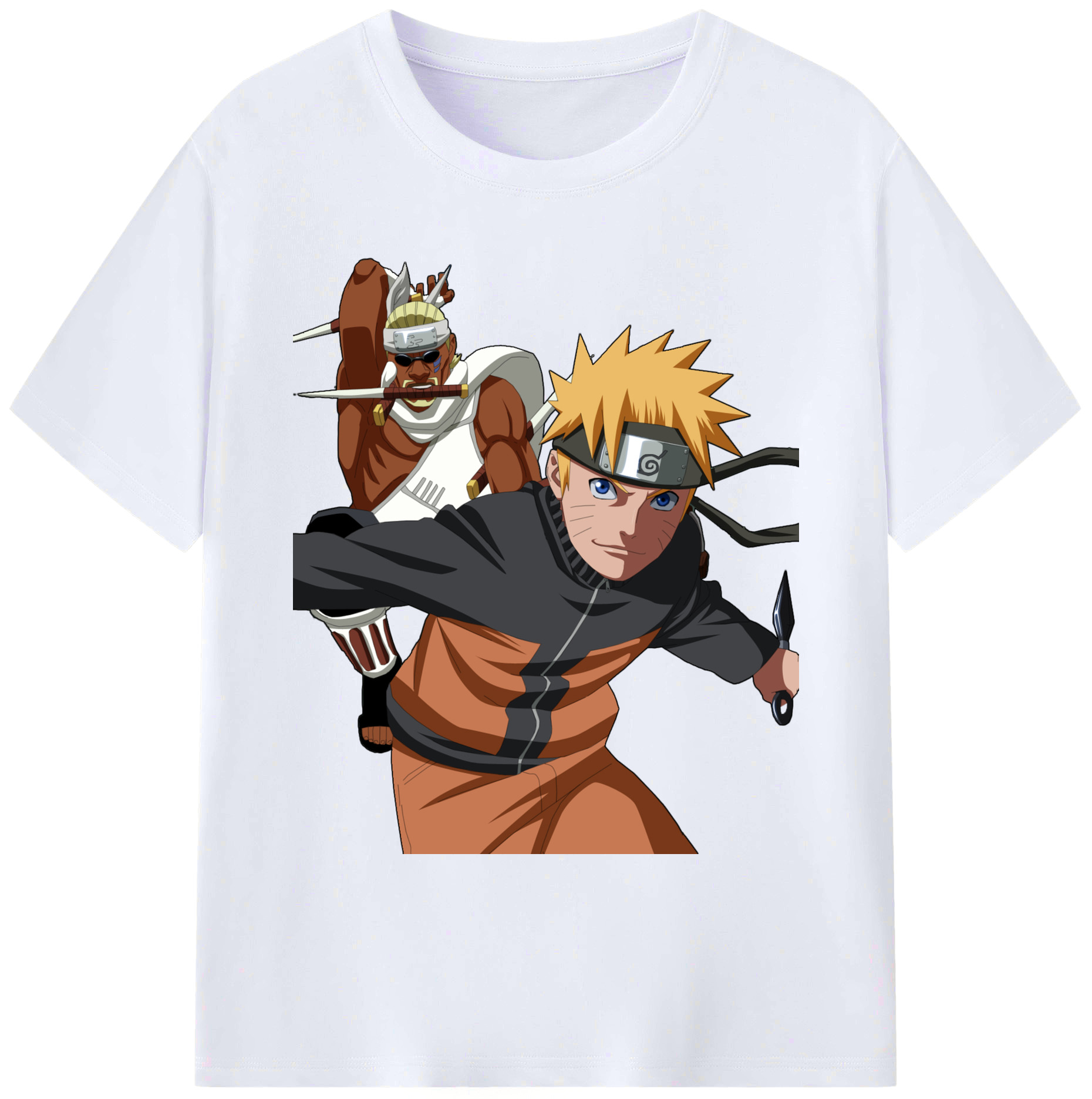 （画像用） NARUTO -ナルト- うずまき ナルト Uzumaki Naruto 綿100％ メンズ半袖Tシャツ｜肌触りやわらか＆通気性