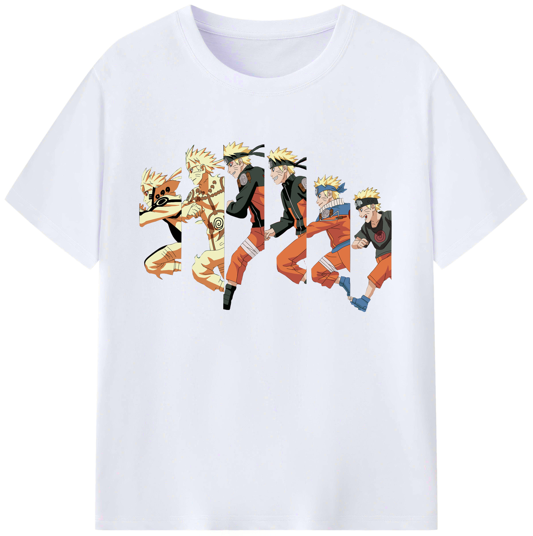 （画像用） NARUTO -ナルト- うずまき ナルト Uzumaki Naruto 綿100％ メンズ半袖Tシャツ｜肌触りやわらか＆通気性