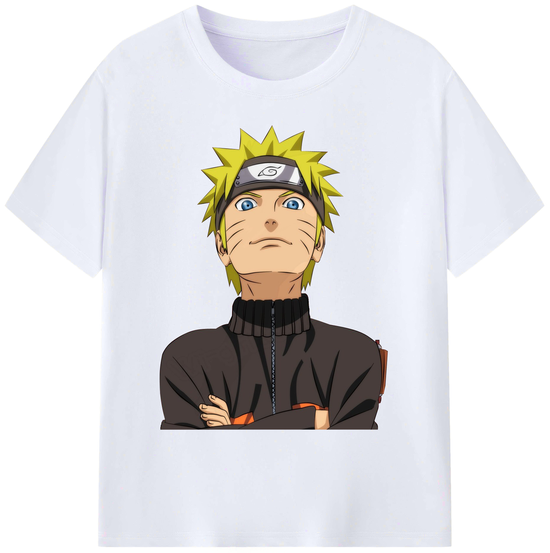 （画像用） NARUTO -ナルト- うずまき ナルト Uzumaki Naruto 綿100％ メンズ半袖Tシャツ｜肌触りやわらか＆通気性