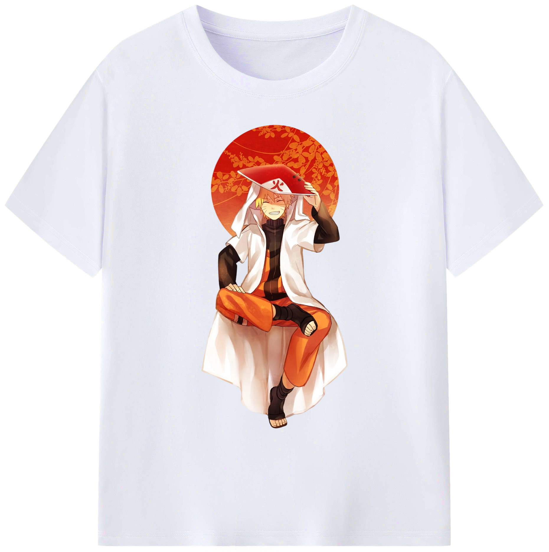 （画像用） NARUTO -ナルト- うずまき ナルト Uzumaki Naruto 綿100％ メンズ半袖Tシャツ｜肌触りやわらか＆通気性