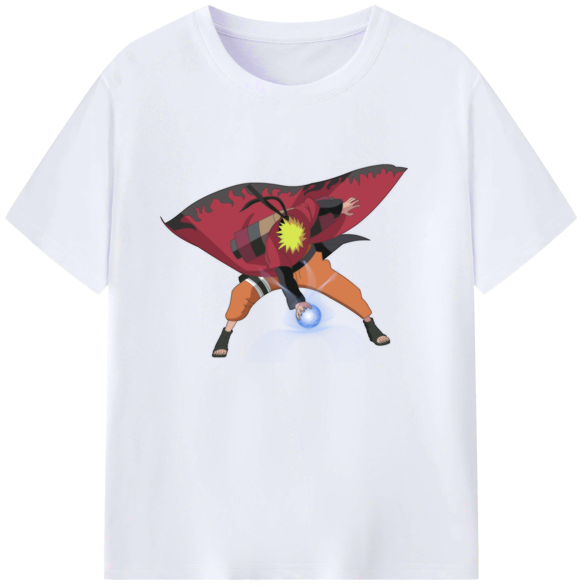 （画像用） NARUTO -ナルト- うずまき ナルト Uzumaki Naruto 綿100％ メンズ半袖Tシャツ｜肌触りやわらか＆通気性