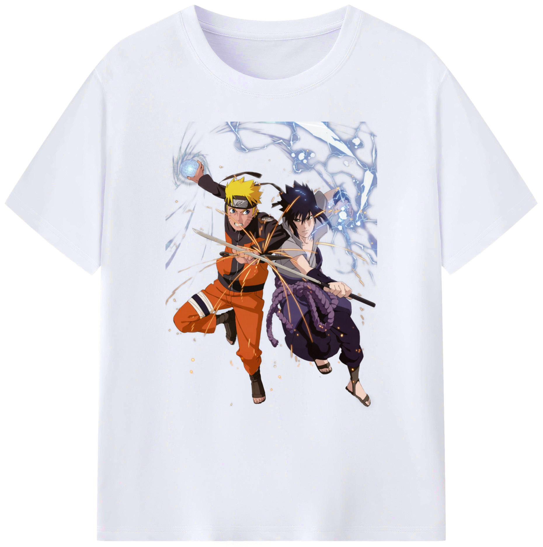 （画像用） NARUTO -ナルト- うずまき ナルト Uzumaki Naruto 綿100％ メンズ半袖Tシャツ｜肌触りやわらか＆通気性