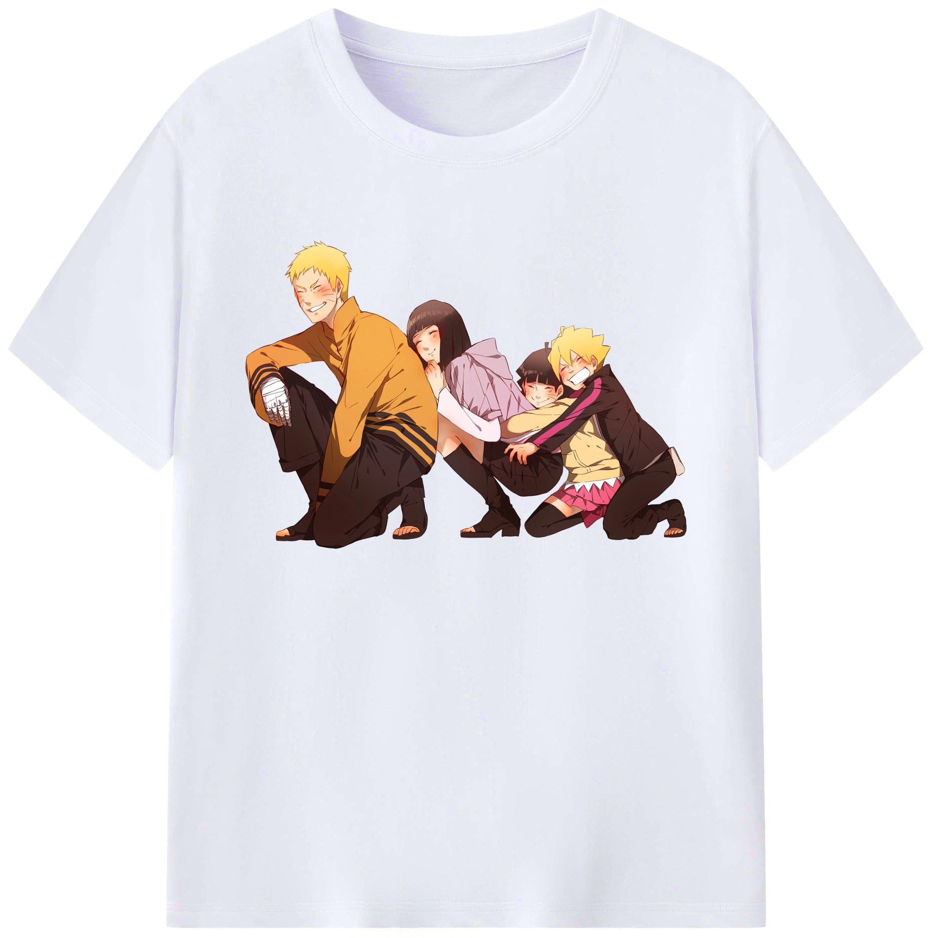 （画像用） NARUTO -ナルト- うずまき ナルト Uzumaki Naruto 綿100％ メンズ半袖Tシャツ｜肌触りやわらか＆通気性