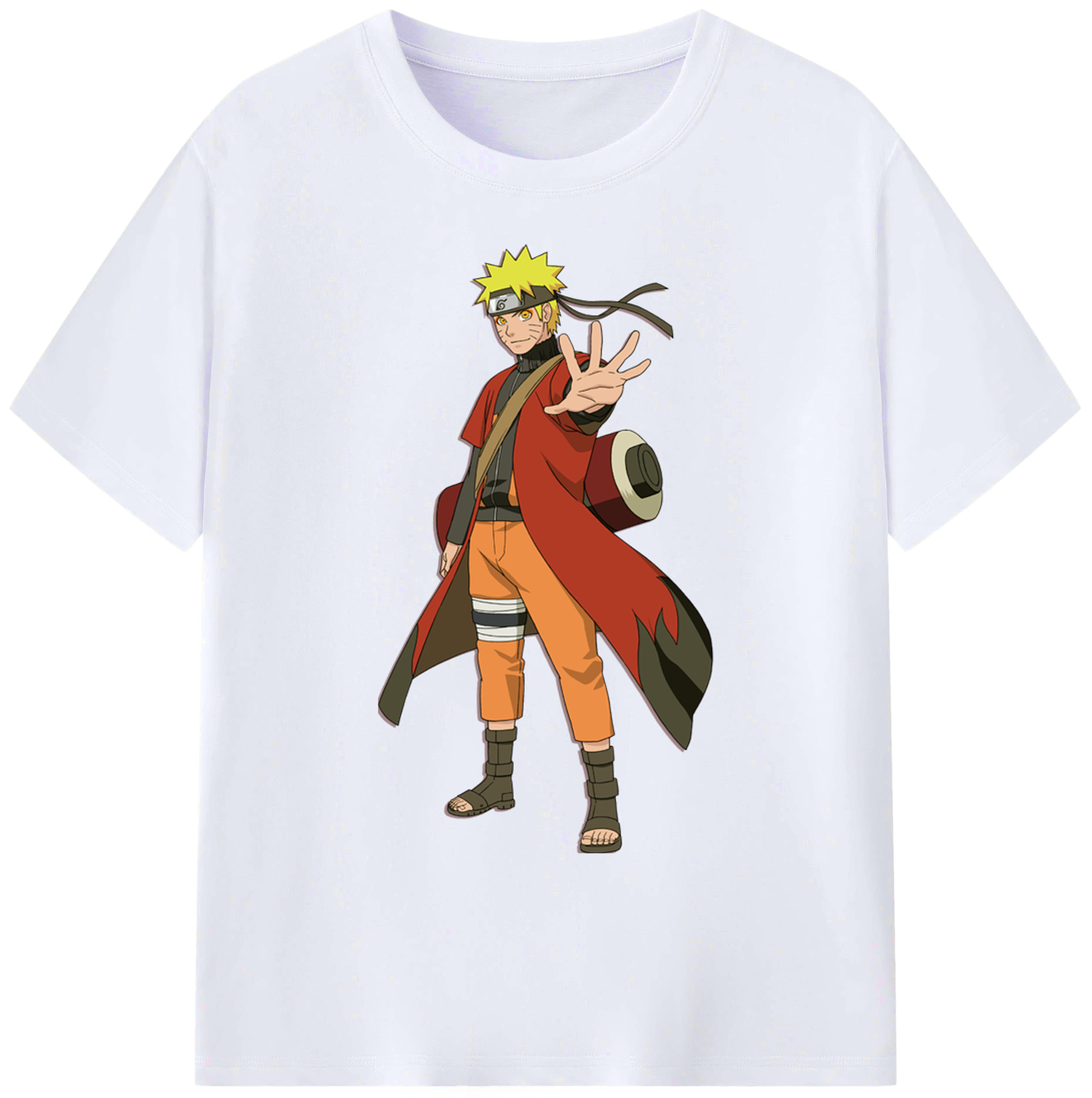 （画像用） NARUTO -ナルト- うずまき ナルト Uzumaki Naruto 綿100％ メンズ半袖Tシャツ｜肌触りやわらか＆通気性