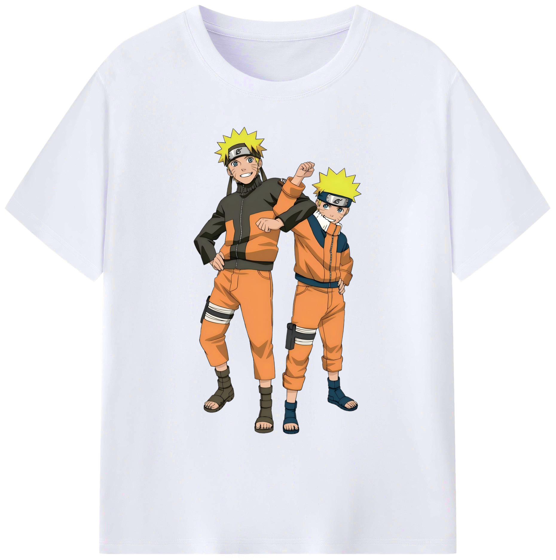 （画像用） NARUTO -ナルト- うずまき ナルト Uzumaki Naruto 綿100％ メンズ半袖Tシャツ｜肌触りやわらか＆通気性