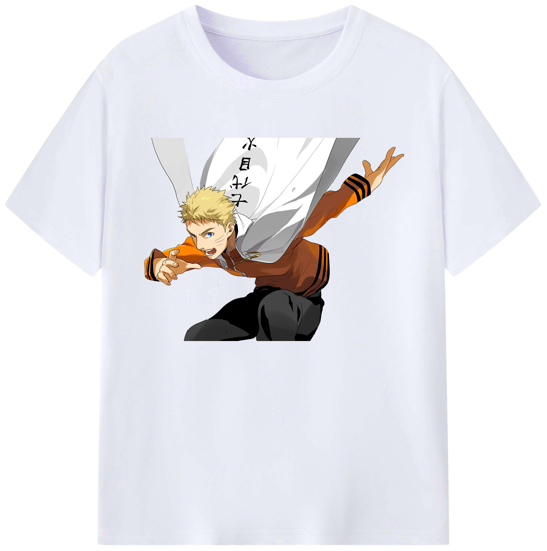 （画像用） NARUTO -ナルト- うずまき ナルト Uzumaki Naruto 綿100％ メンズ半袖Tシャツ｜肌触りやわらか＆通気性