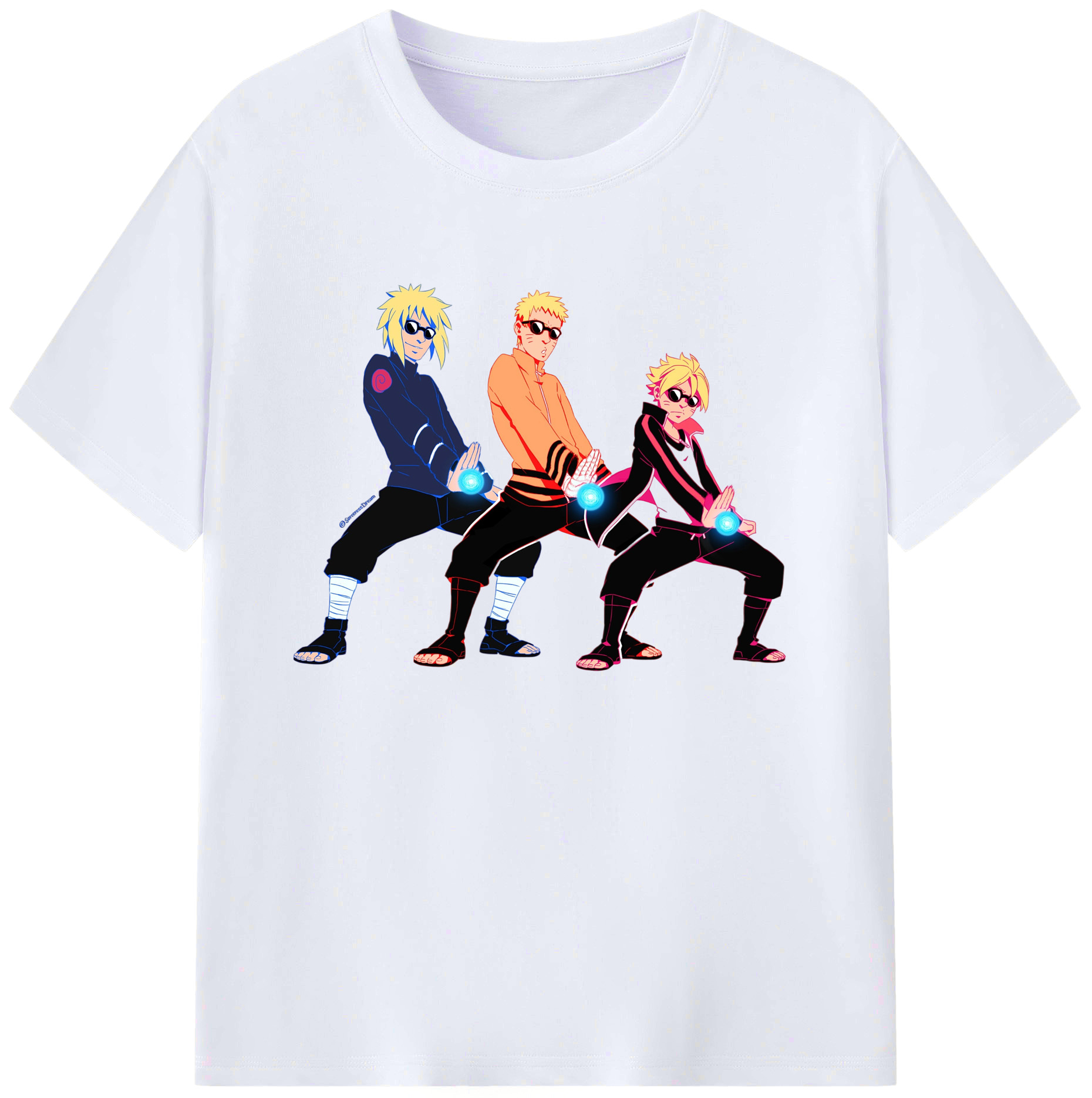 （画像用） NARUTO -ナルト- うずまき ナルト Uzumaki Naruto 綿100％ メンズ半袖Tシャツ｜肌触りやわらか＆通気性