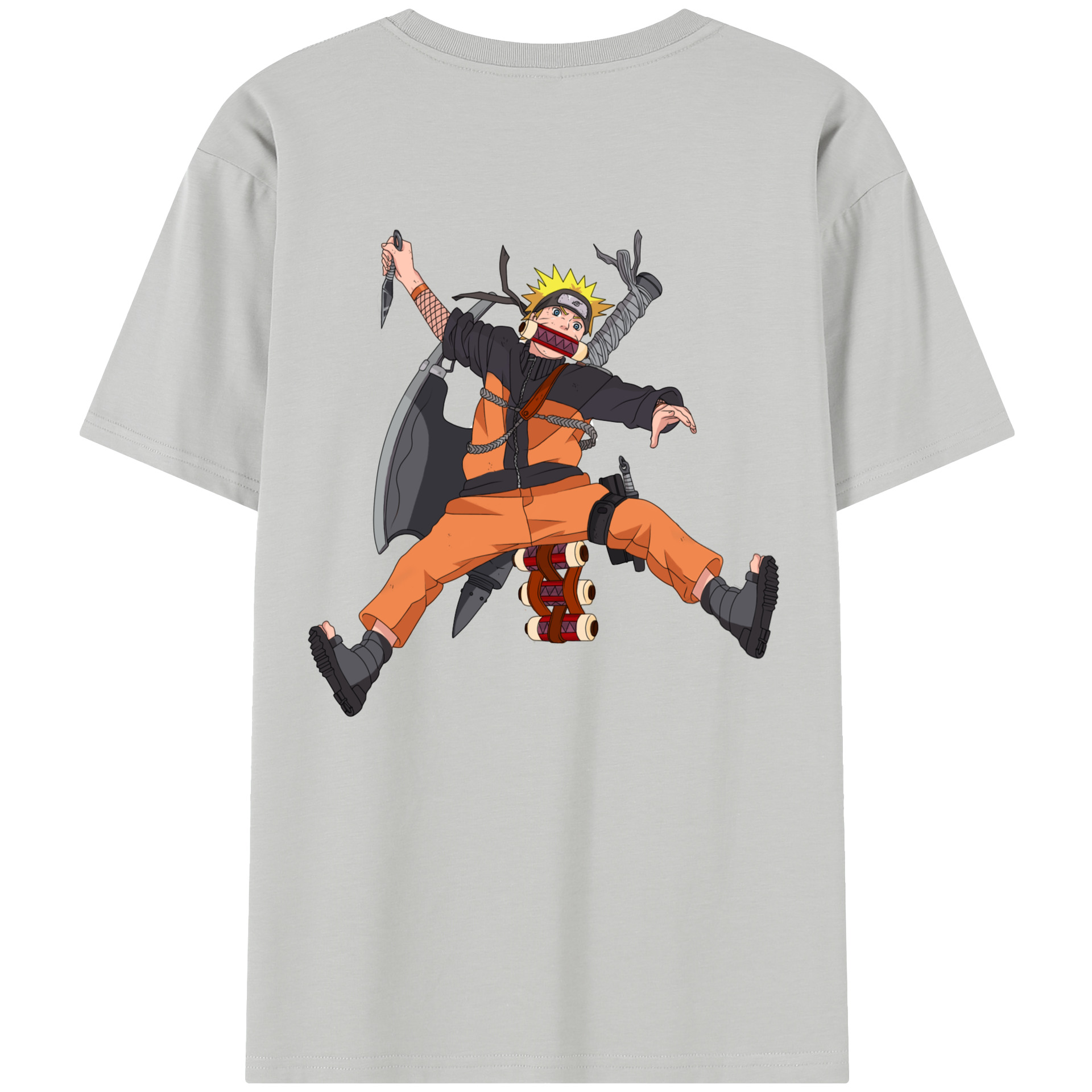 （画像用） NARUTO -ナルト- うずまき ナルト Uzumaki Naruto レディース半袖Tシャツ(バックプリント)