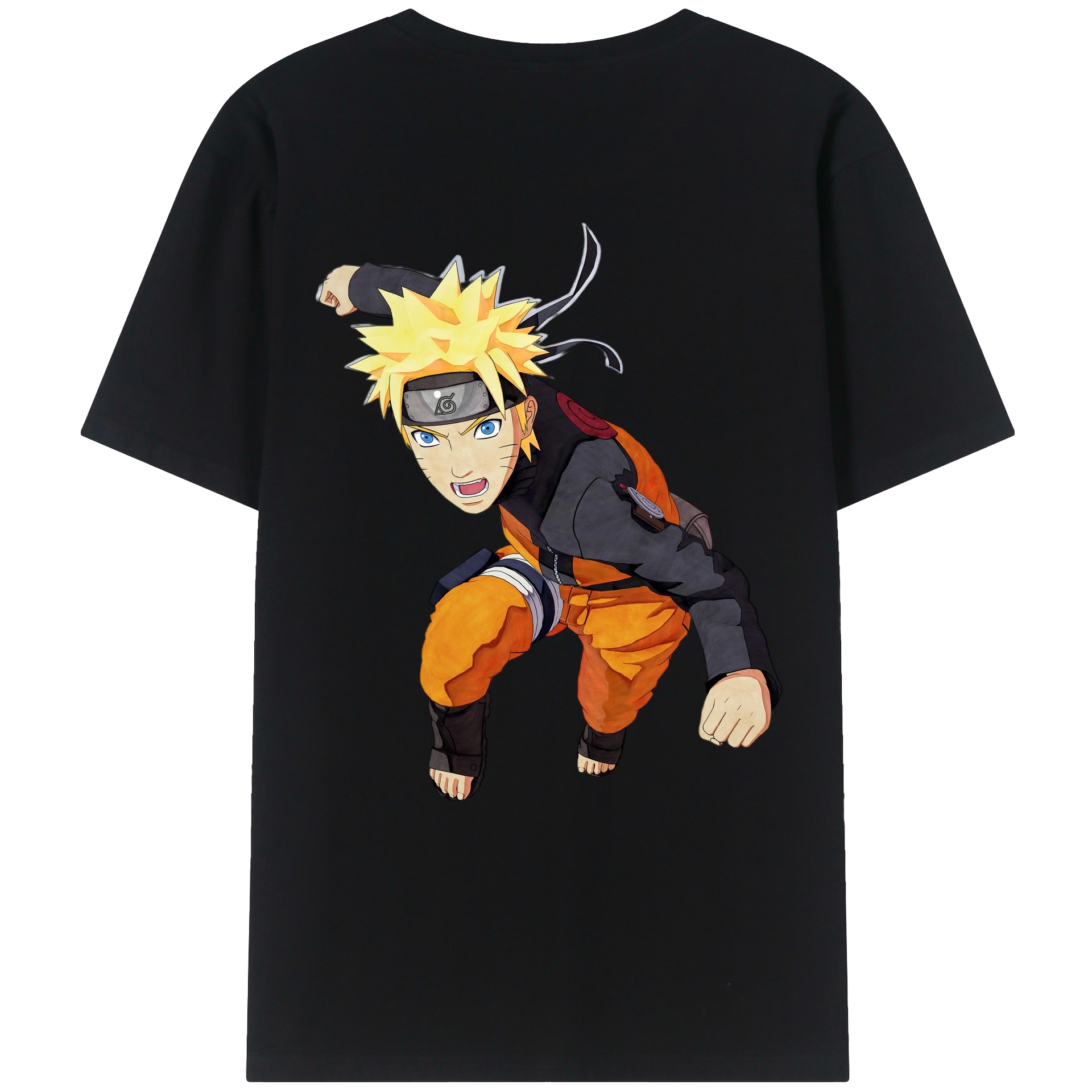 （画像用） NARUTO -ナルト- うずまき ナルト Uzumaki Naruto レディース半袖Tシャツ(バックプリント)