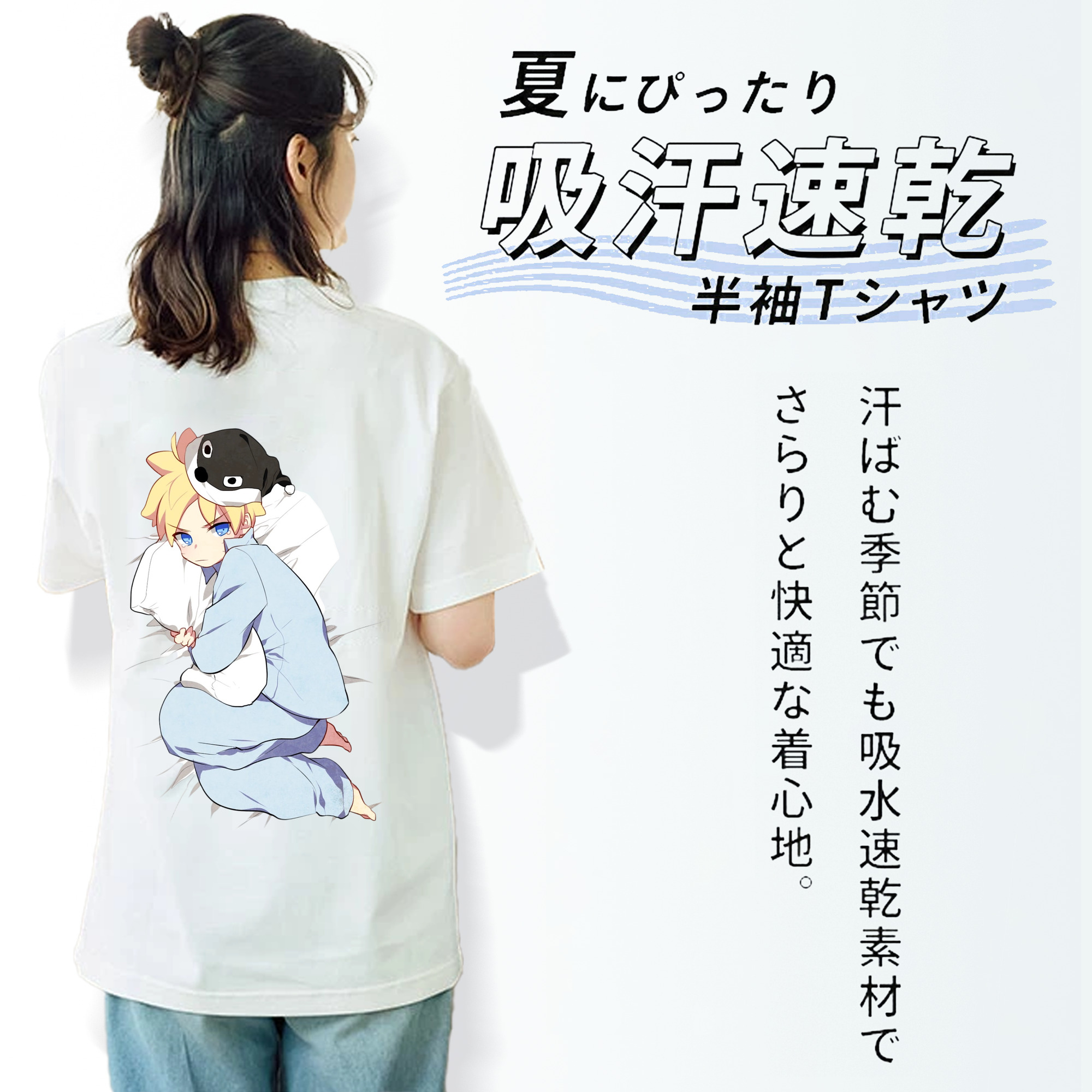 NARUTO -ナルト- うずまき ナルト Uzumaki Naruto レディース半袖Tシャツ(バックプリント)