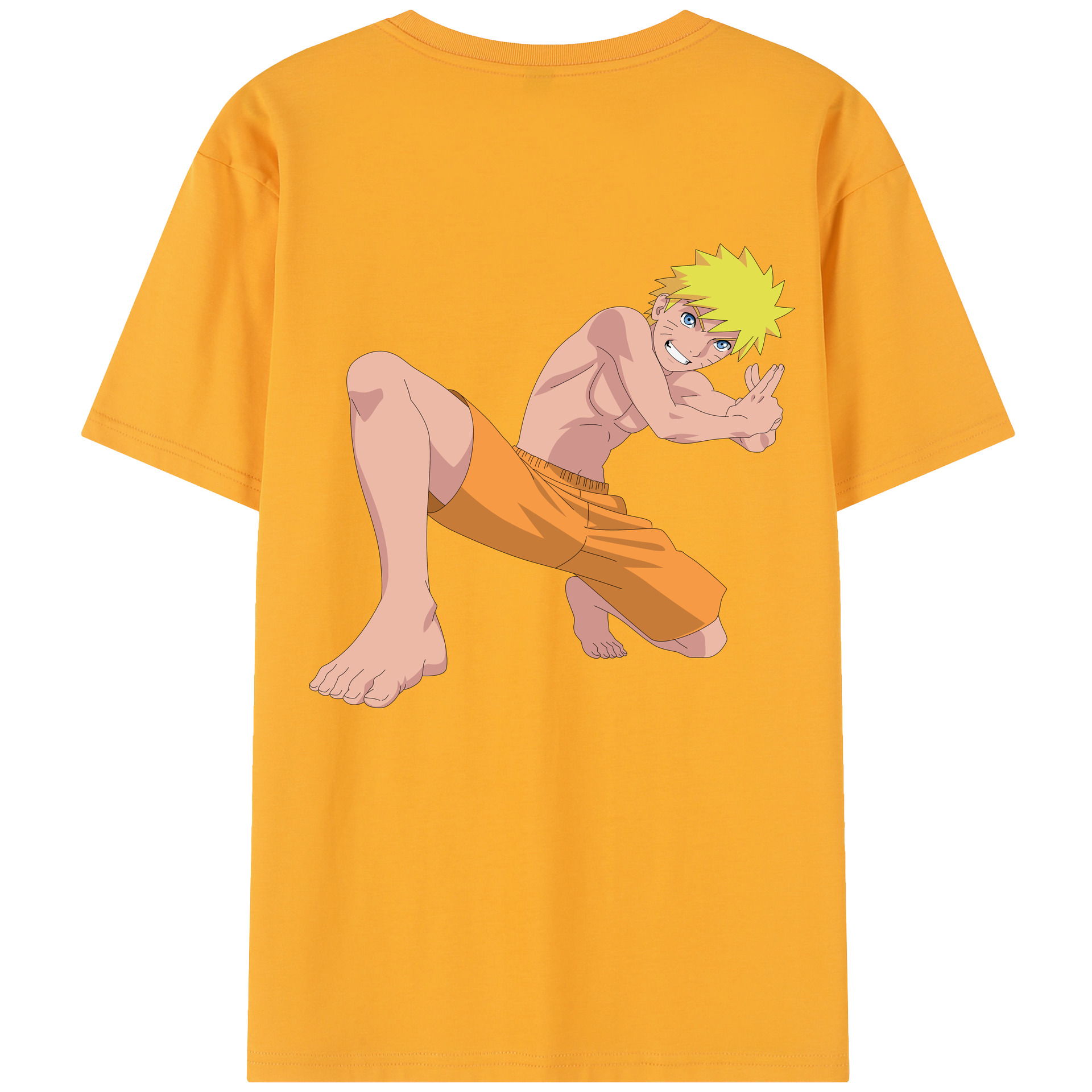 （画像用） NARUTO -ナルト- うずまき ナルト Uzumaki Naruto レディース半袖Tシャツ(バックプリント)