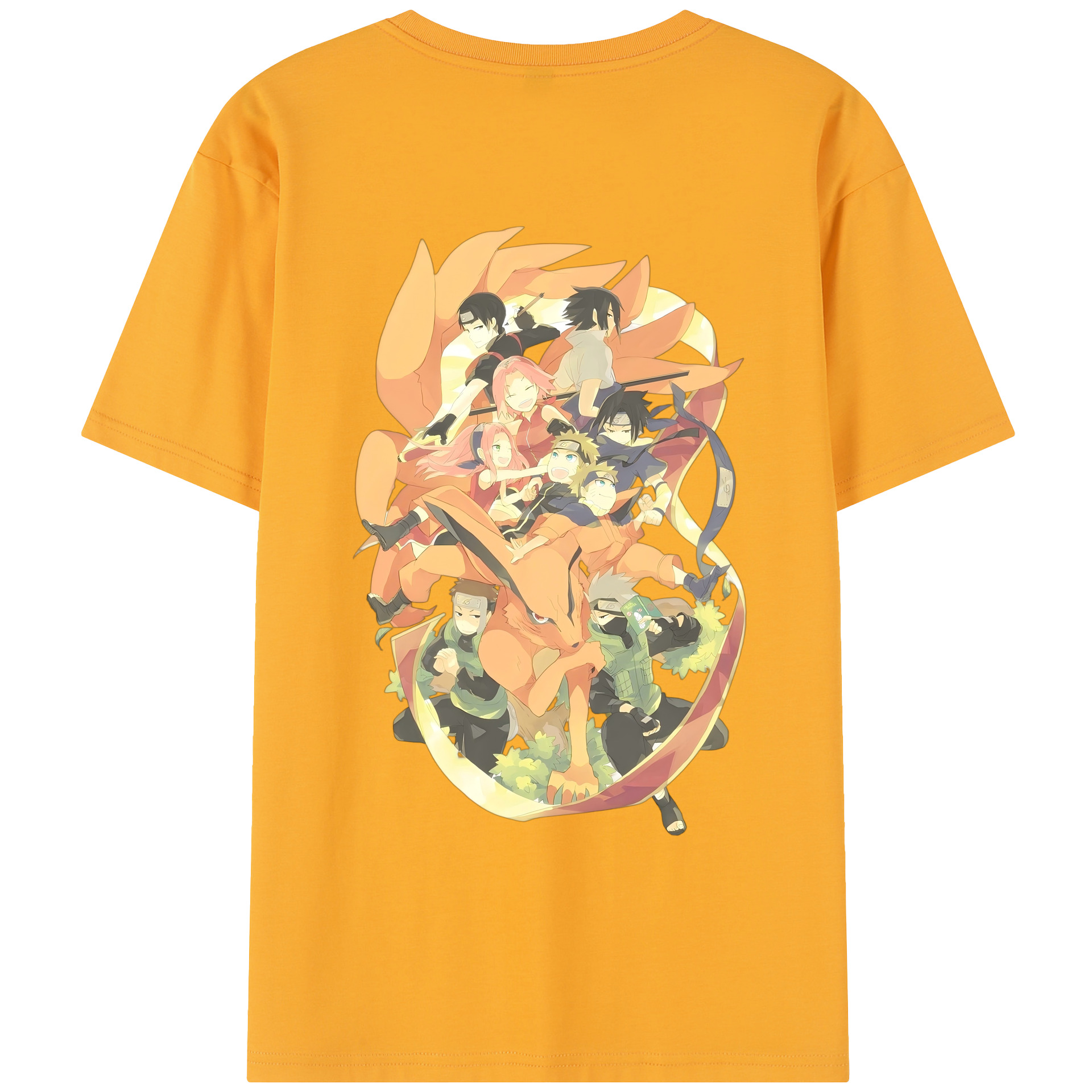 （画像用） NARUTO -ナルト- うずまき ナルト Uzumaki Naruto レディース半袖Tシャツ(バックプリント)