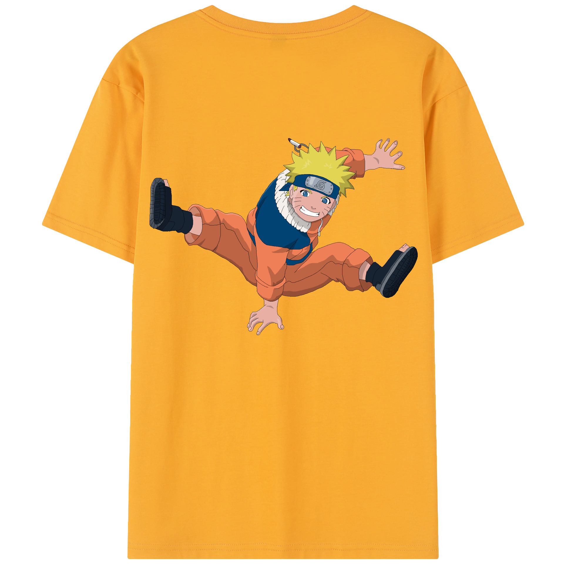 （画像用） NARUTO -ナルト- うずまき ナルト Uzumaki Naruto レディース半袖Tシャツ(バックプリント)