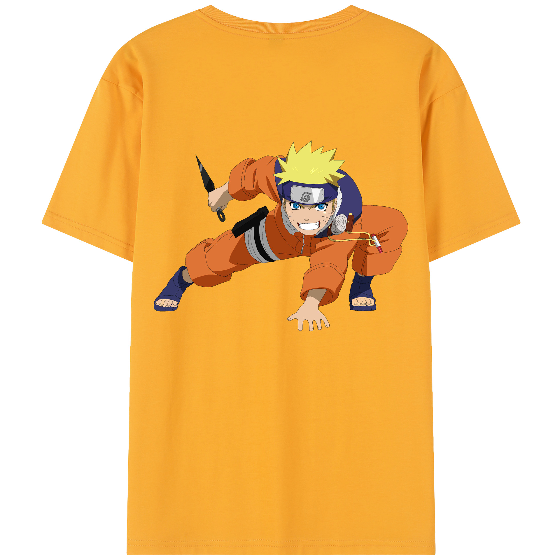 （画像用） NARUTO -ナルト- うずまき ナルト Uzumaki Naruto レディース半袖Tシャツ(バックプリント)