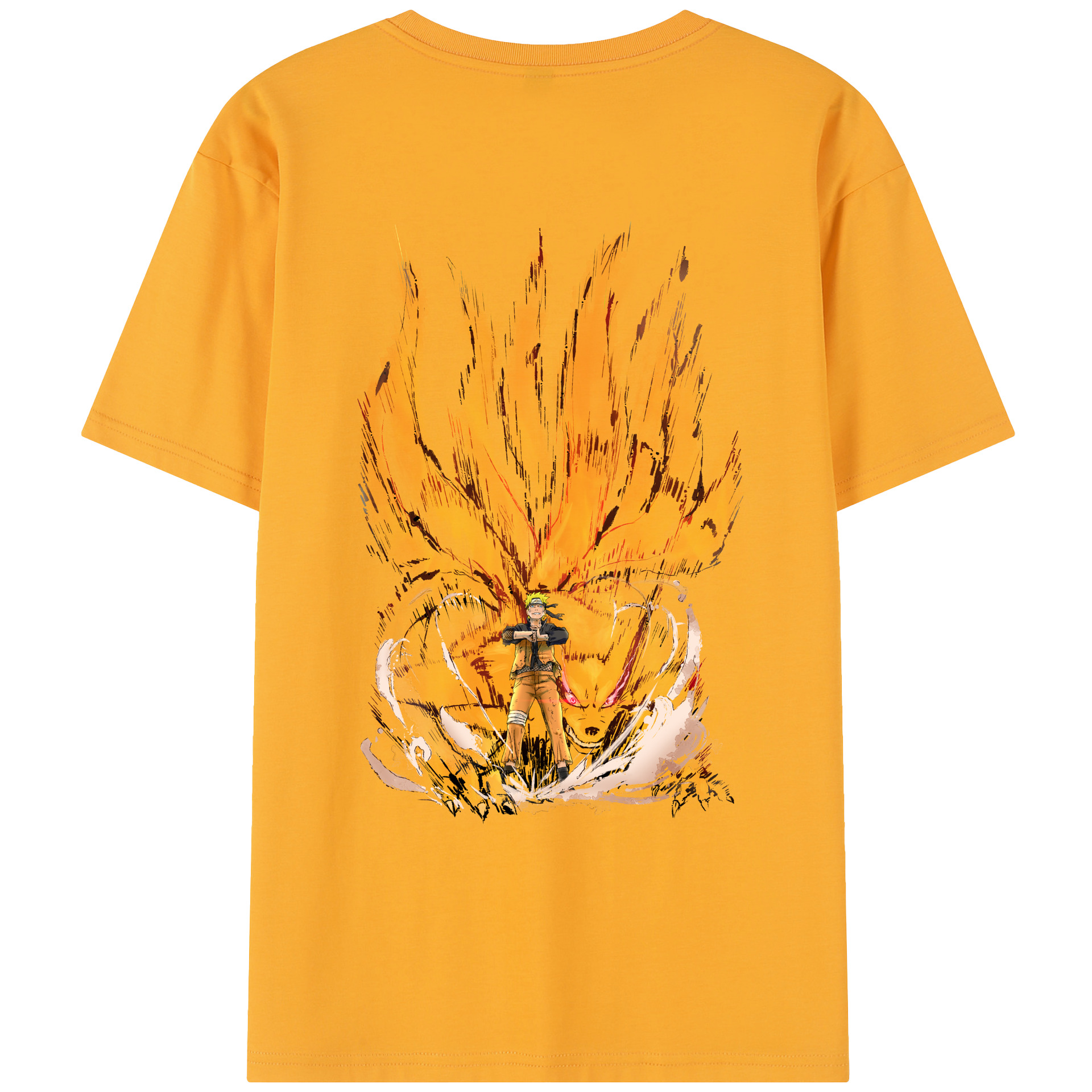 （画像用） NARUTO -ナルト- うずまき ナルト Uzumaki Naruto レディース半袖Tシャツ(バックプリント)