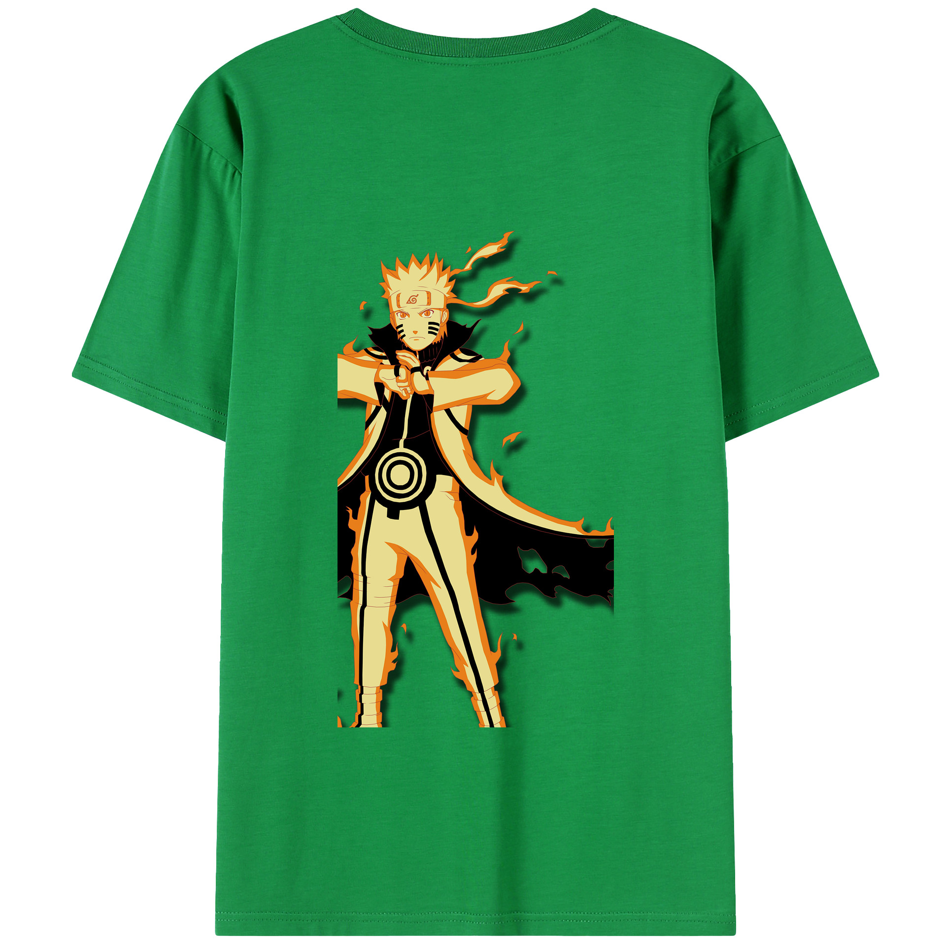 （画像用） NARUTO -ナルト- うずまき ナルト Uzumaki Naruto レディース半袖Tシャツ(バックプリント)