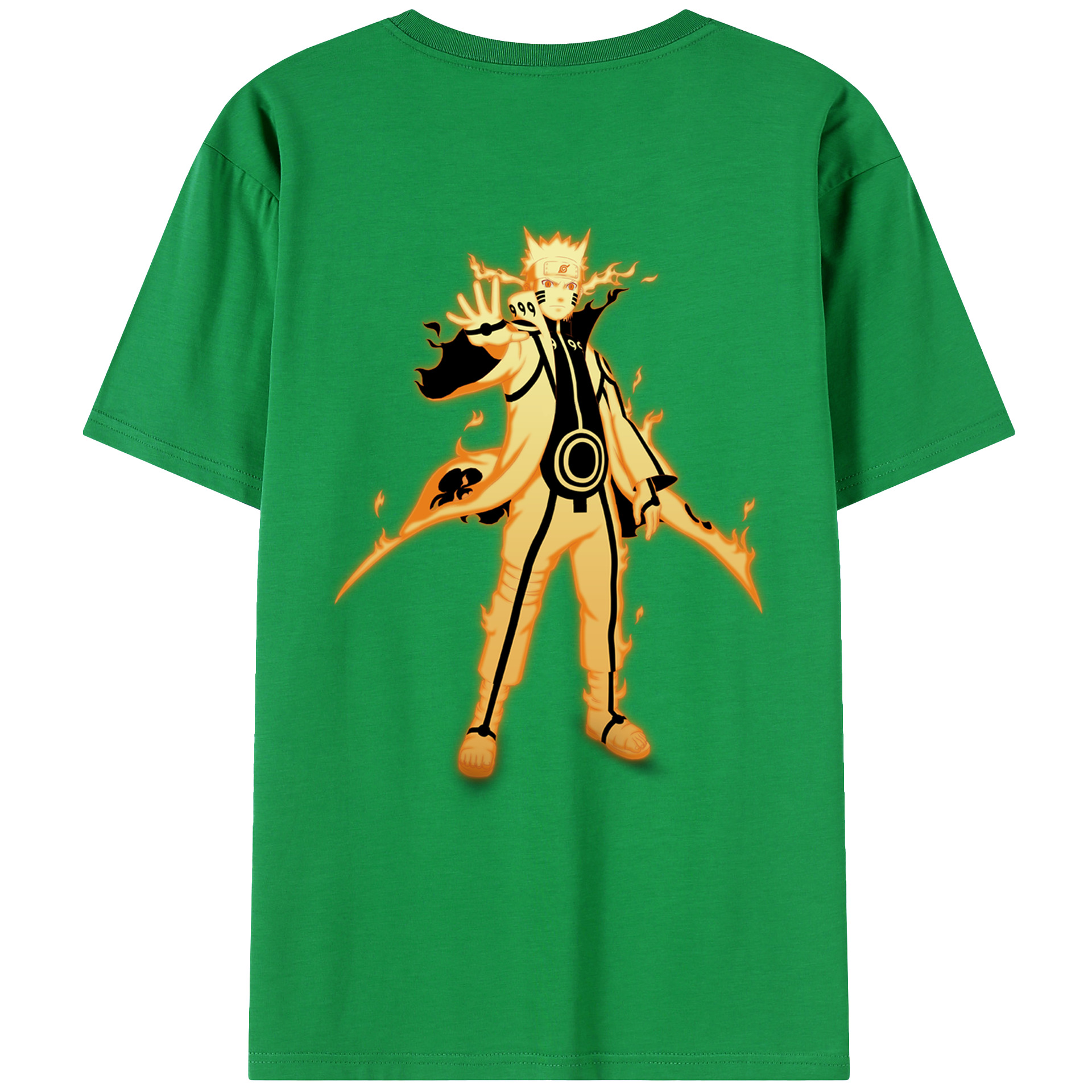 （画像用） NARUTO -ナルト- うずまき ナルト Uzumaki Naruto レディース半袖Tシャツ(バックプリント)