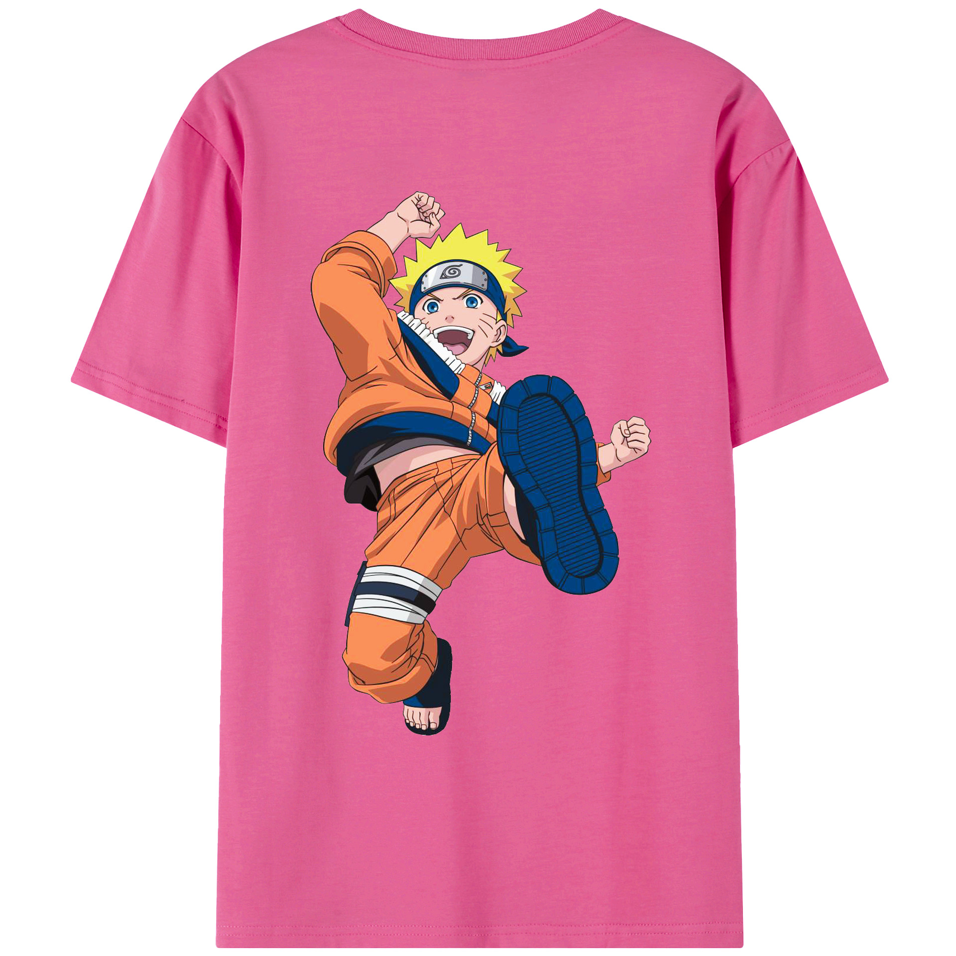 （画像用） NARUTO -ナルト- うずまき ナルト Uzumaki Naruto レディース半袖Tシャツ(バックプリント)