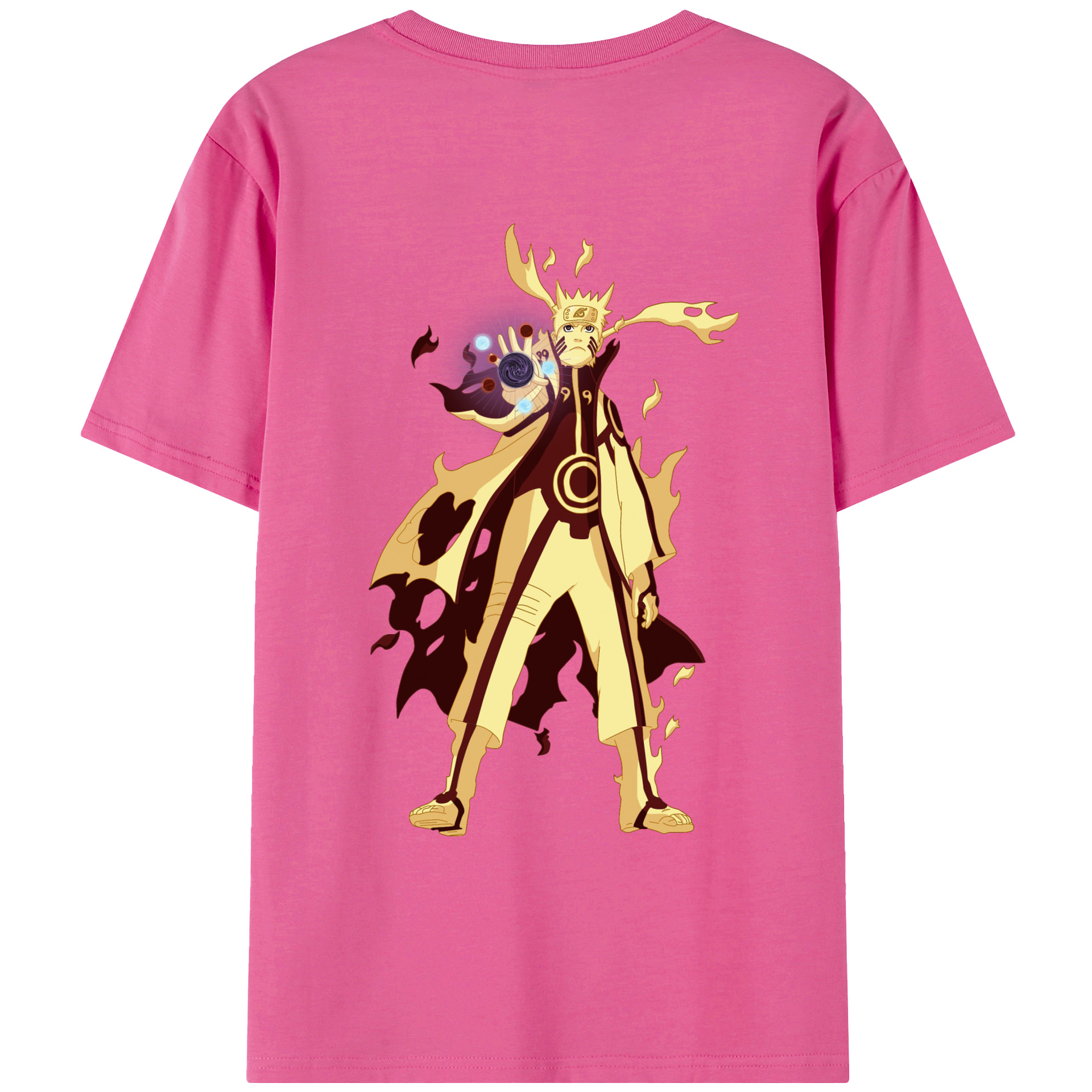 （画像用） NARUTO -ナルト- うずまき ナルト Uzumaki Naruto レディース半袖Tシャツ(バックプリント)