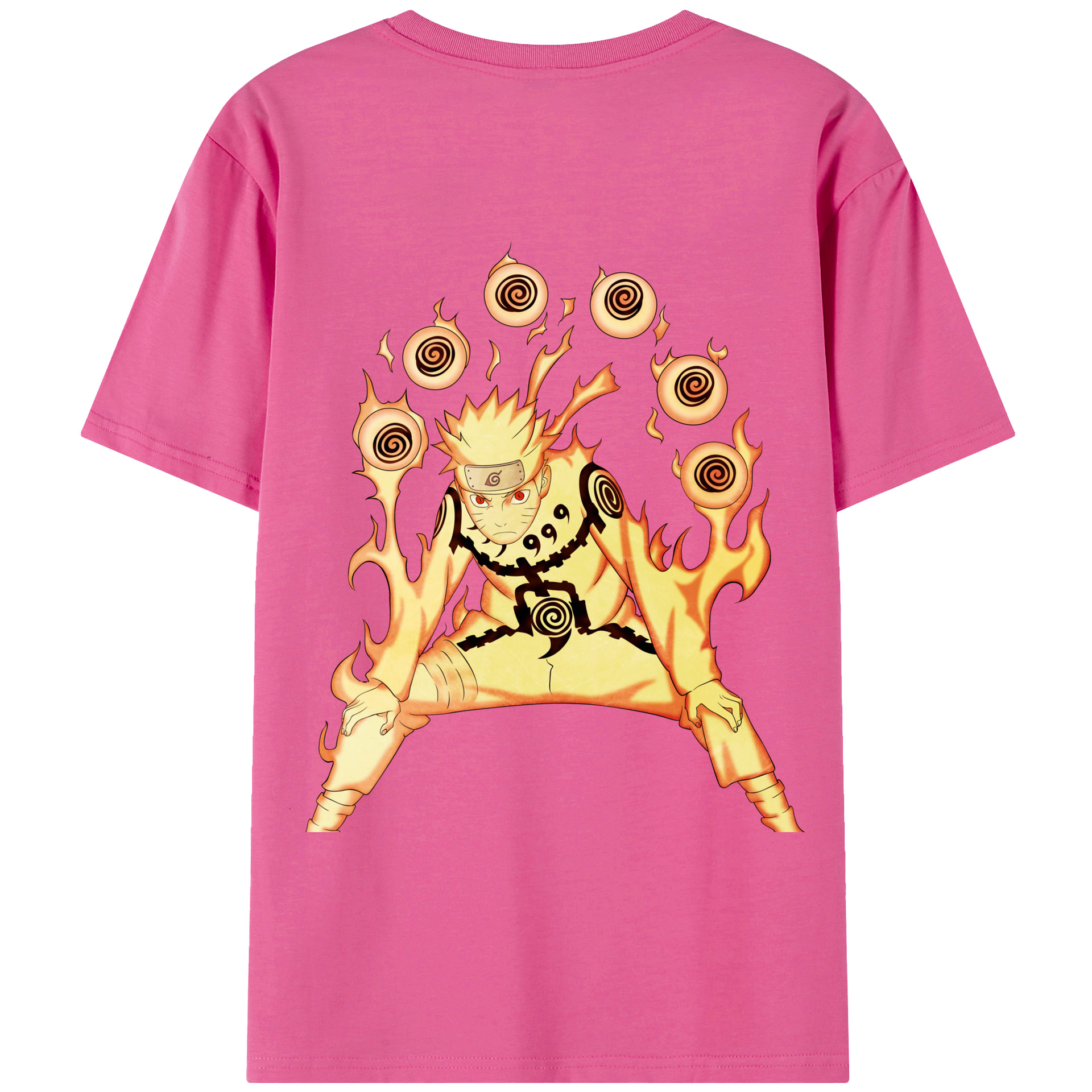 （画像用） NARUTO -ナルト- うずまき ナルト Uzumaki Naruto レディース半袖Tシャツ(バックプリント)