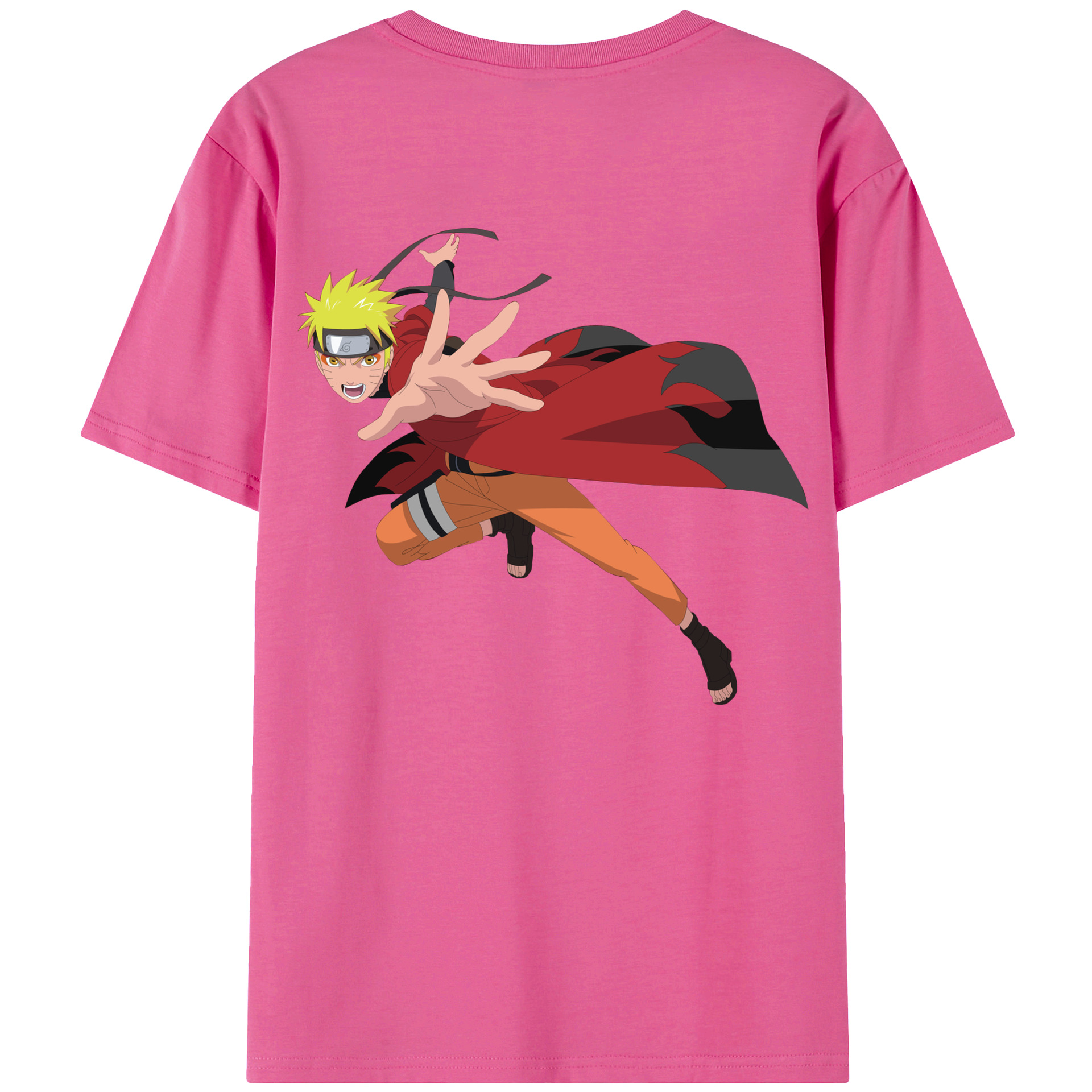 （画像用） NARUTO -ナルト- うずまき ナルト Uzumaki Naruto レディース半袖Tシャツ(バックプリント)