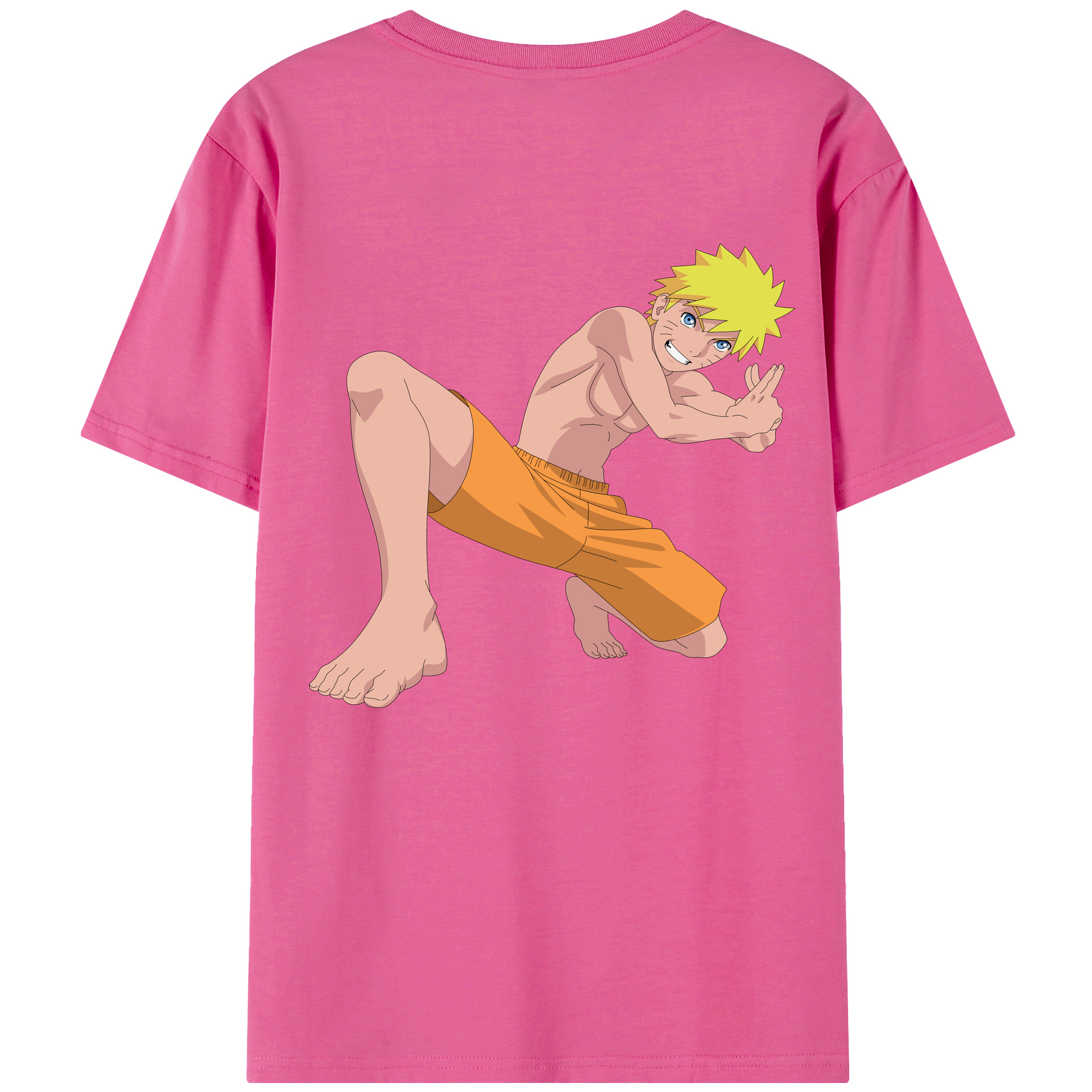 （画像用） NARUTO -ナルト- うずまき ナルト Uzumaki Naruto レディース半袖Tシャツ(バックプリント)