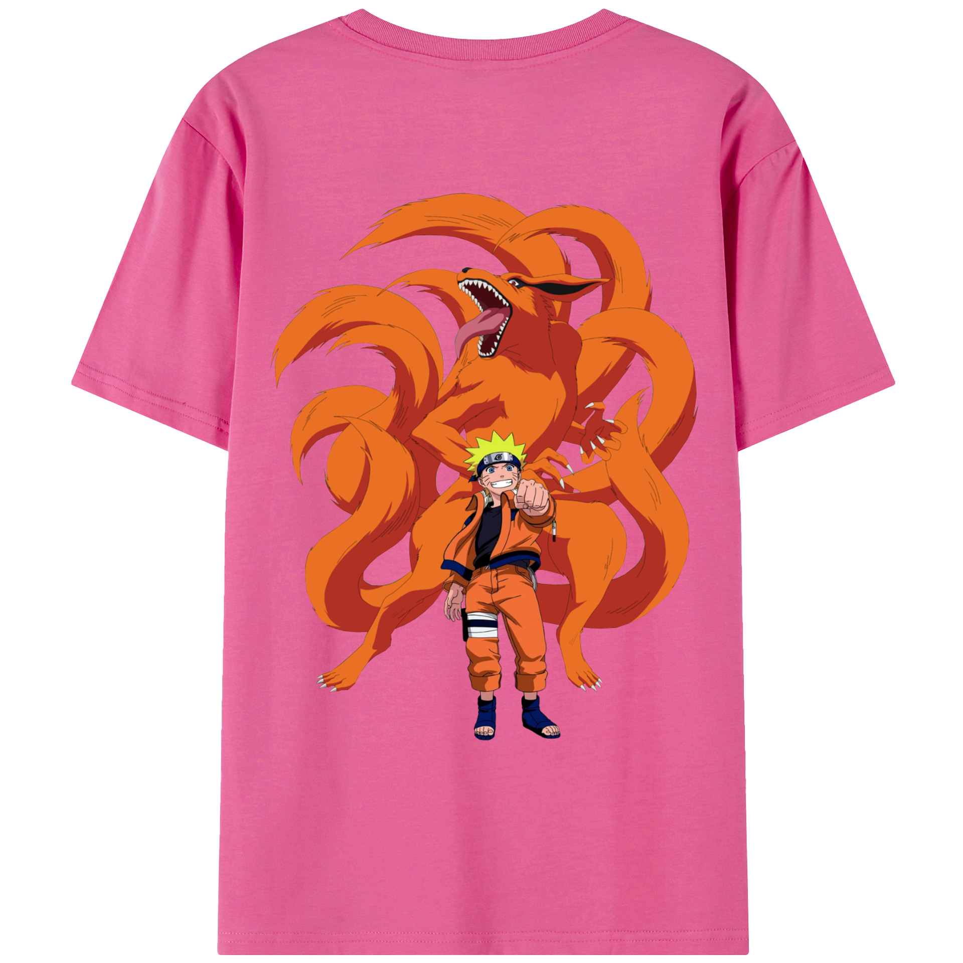 （画像用） NARUTO -ナルト- うずまき ナルト Uzumaki Naruto レディース半袖Tシャツ(バックプリント)