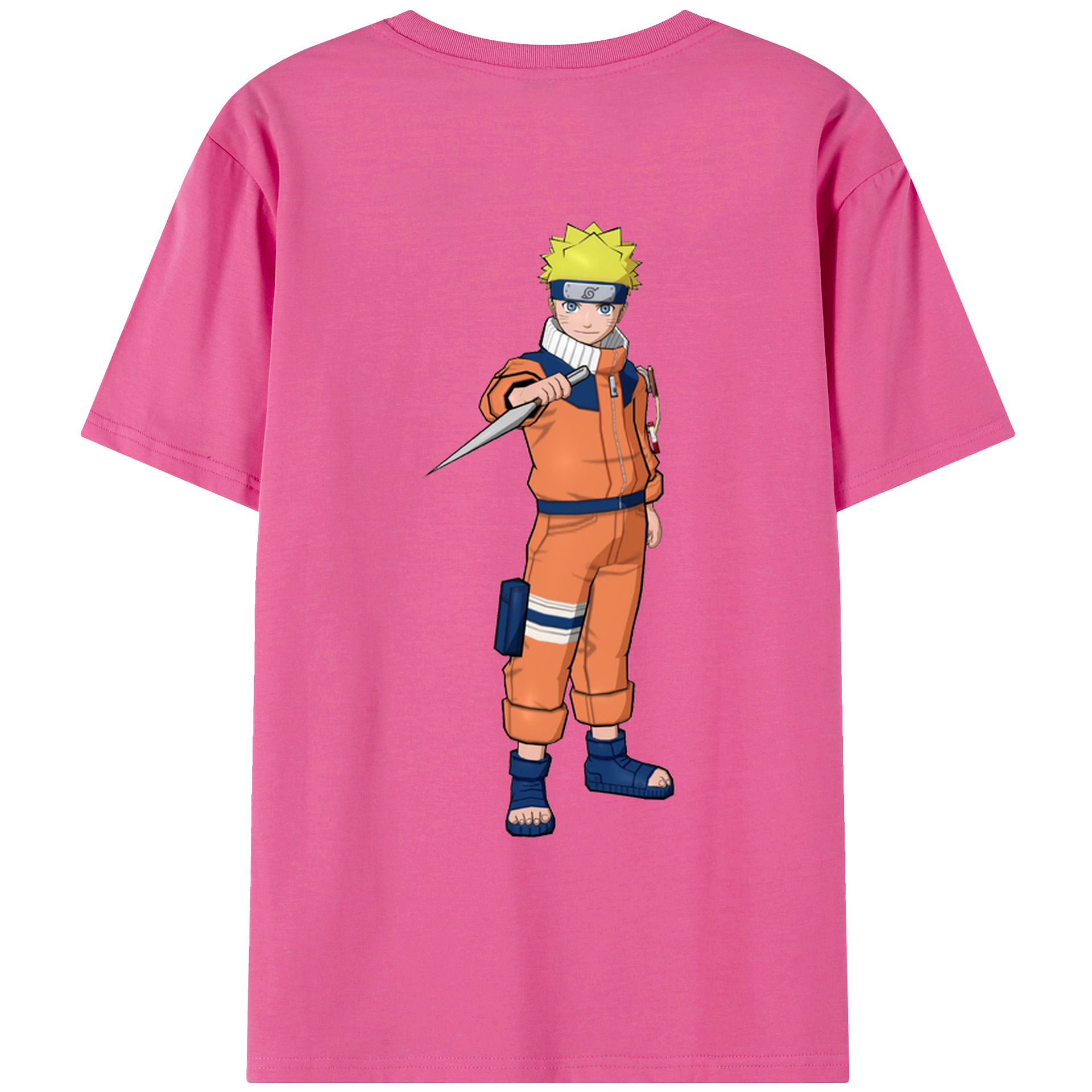 （画像用） NARUTO -ナルト- うずまき ナルト Uzumaki Naruto レディース半袖Tシャツ(バックプリント)