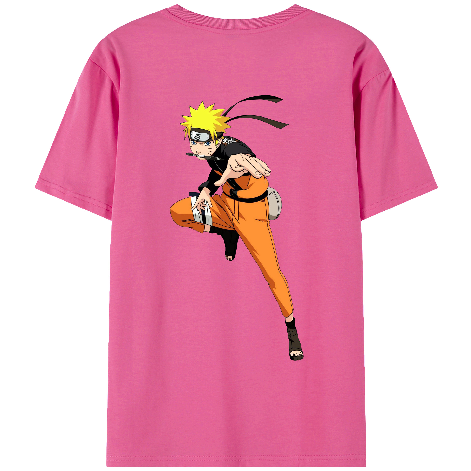 （画像用） NARUTO -ナルト- うずまき ナルト Uzumaki Naruto レディース半袖Tシャツ(バックプリント)