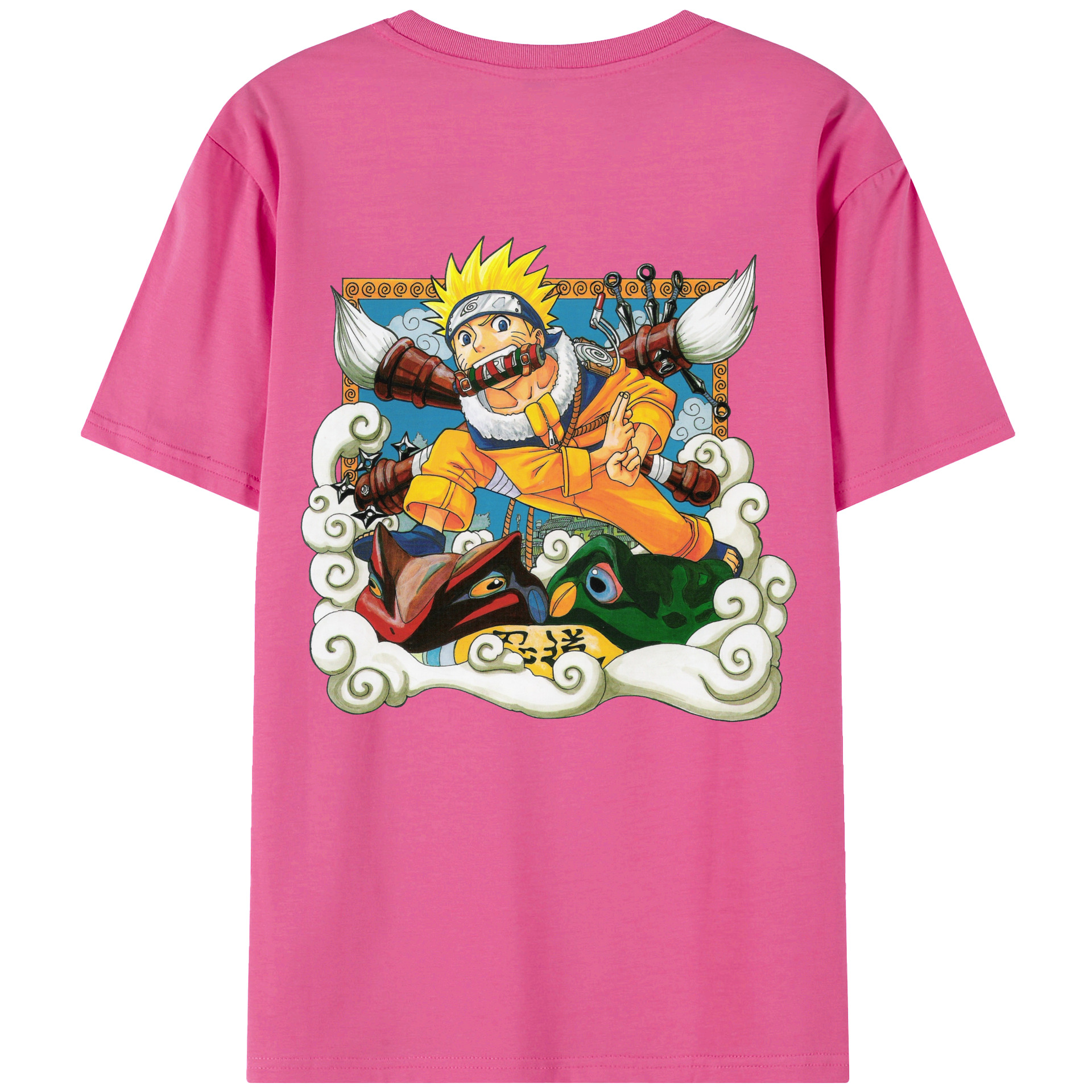 （画像用） NARUTO -ナルト- うずまき ナルト Uzumaki Naruto レディース半袖Tシャツ(バックプリント)