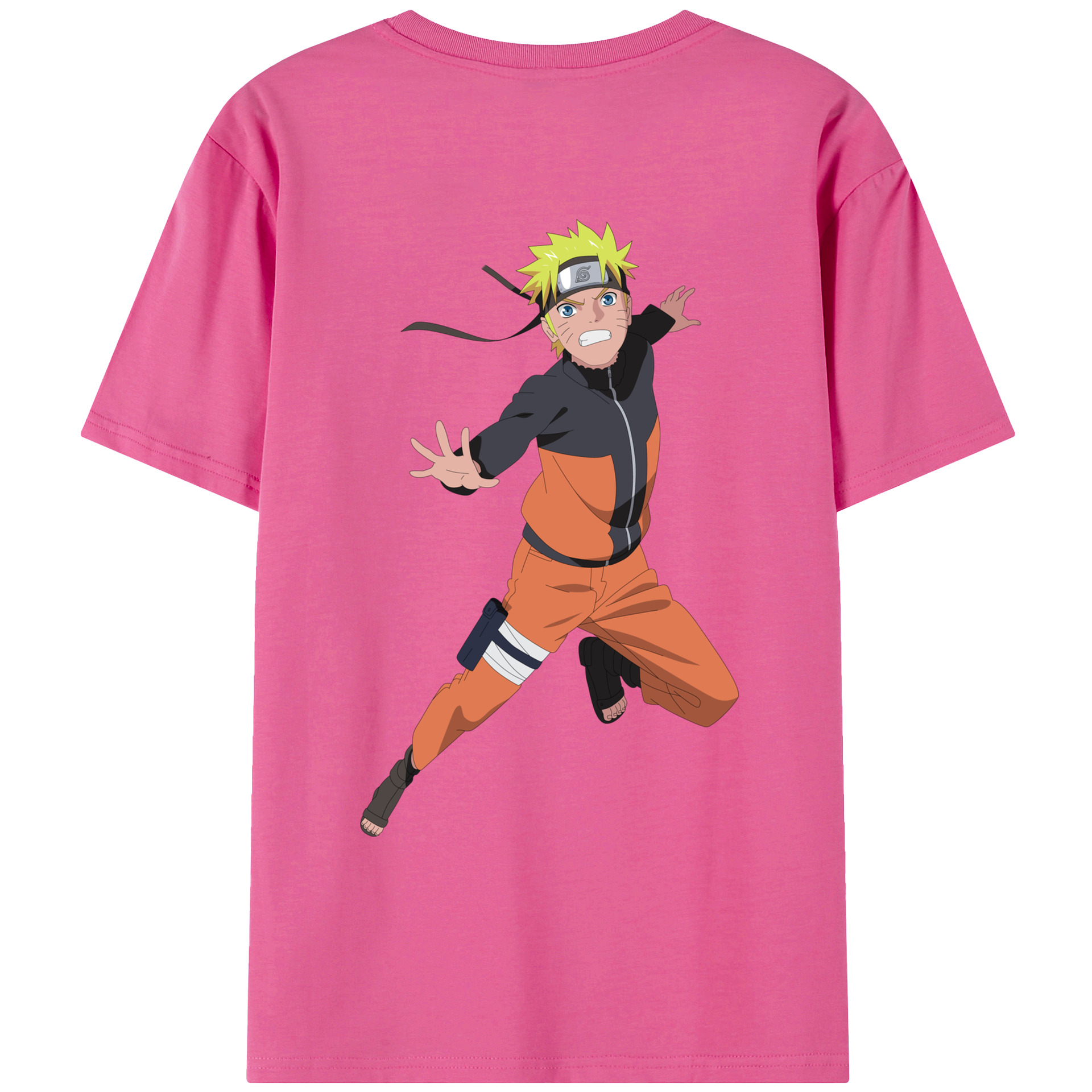 （画像用） NARUTO -ナルト- うずまき ナルト Uzumaki Naruto レディース半袖Tシャツ(バックプリント)
