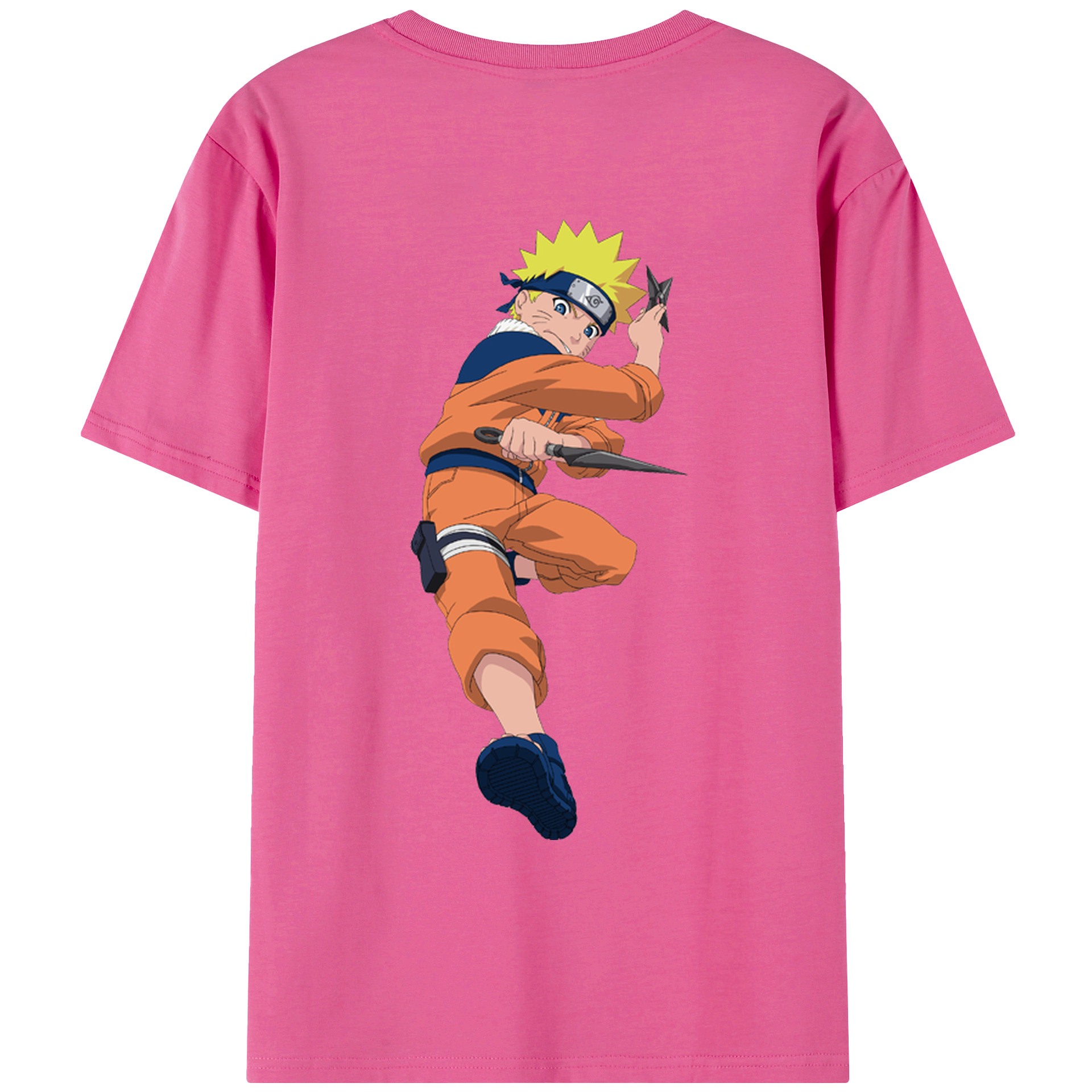 （画像用） NARUTO -ナルト- うずまき ナルト Uzumaki Naruto レディース半袖Tシャツ(バックプリント)