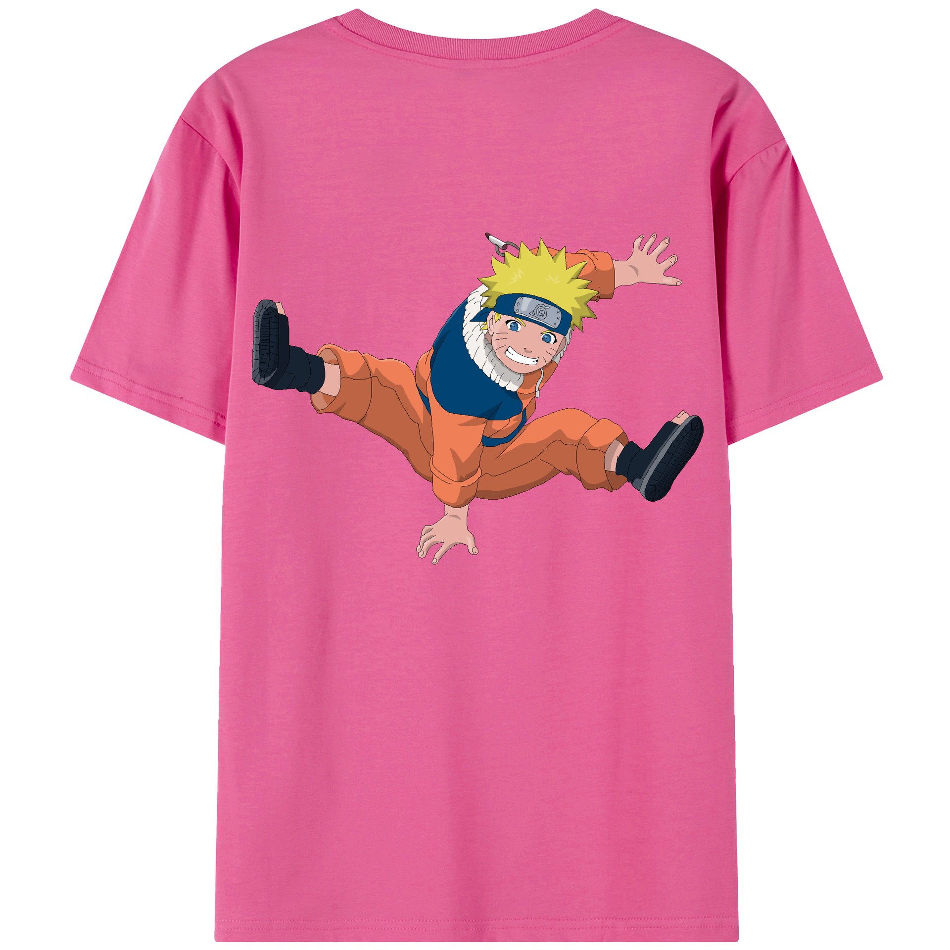 （画像用） NARUTO -ナルト- うずまき ナルト Uzumaki Naruto レディース半袖Tシャツ(バックプリント)