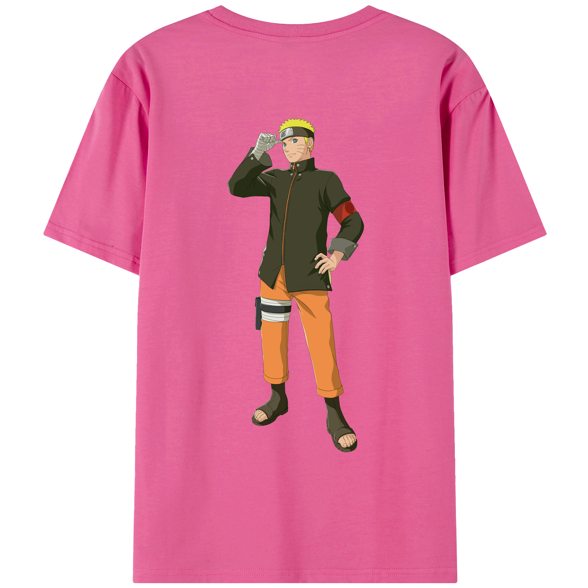 （画像用） NARUTO -ナルト- うずまき ナルト Uzumaki Naruto レディース半袖Tシャツ(バックプリント)