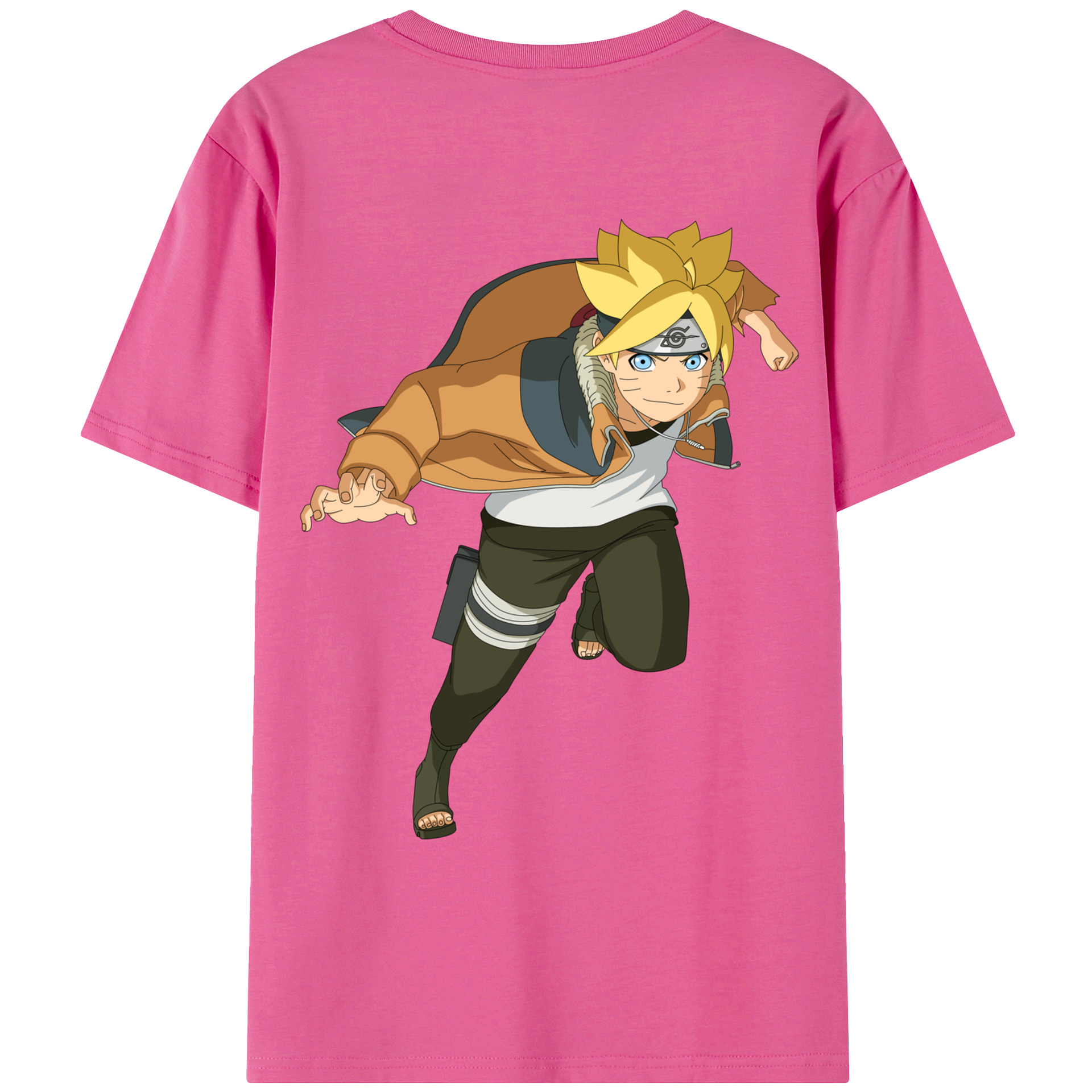 （画像用） NARUTO -ナルト- うずまき ナルト Uzumaki Naruto レディース半袖Tシャツ(バックプリント)