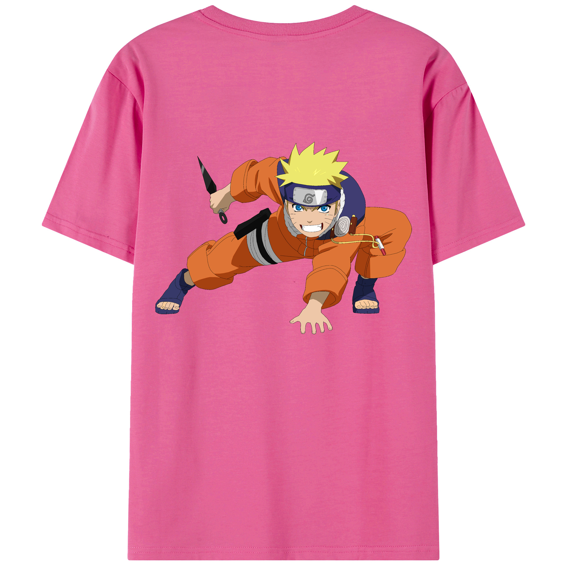 （画像用） NARUTO -ナルト- うずまき ナルト Uzumaki Naruto レディース半袖Tシャツ(バックプリント)