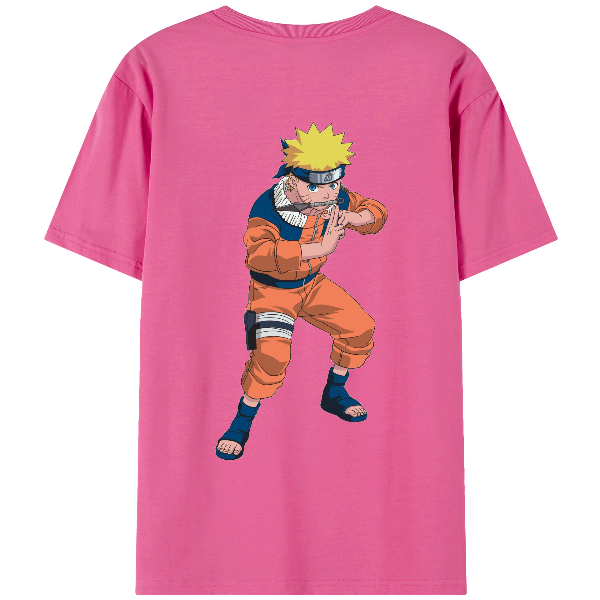 （画像用） NARUTO -ナルト- うずまき ナルト Uzumaki Naruto レディース半袖Tシャツ(バックプリント)
