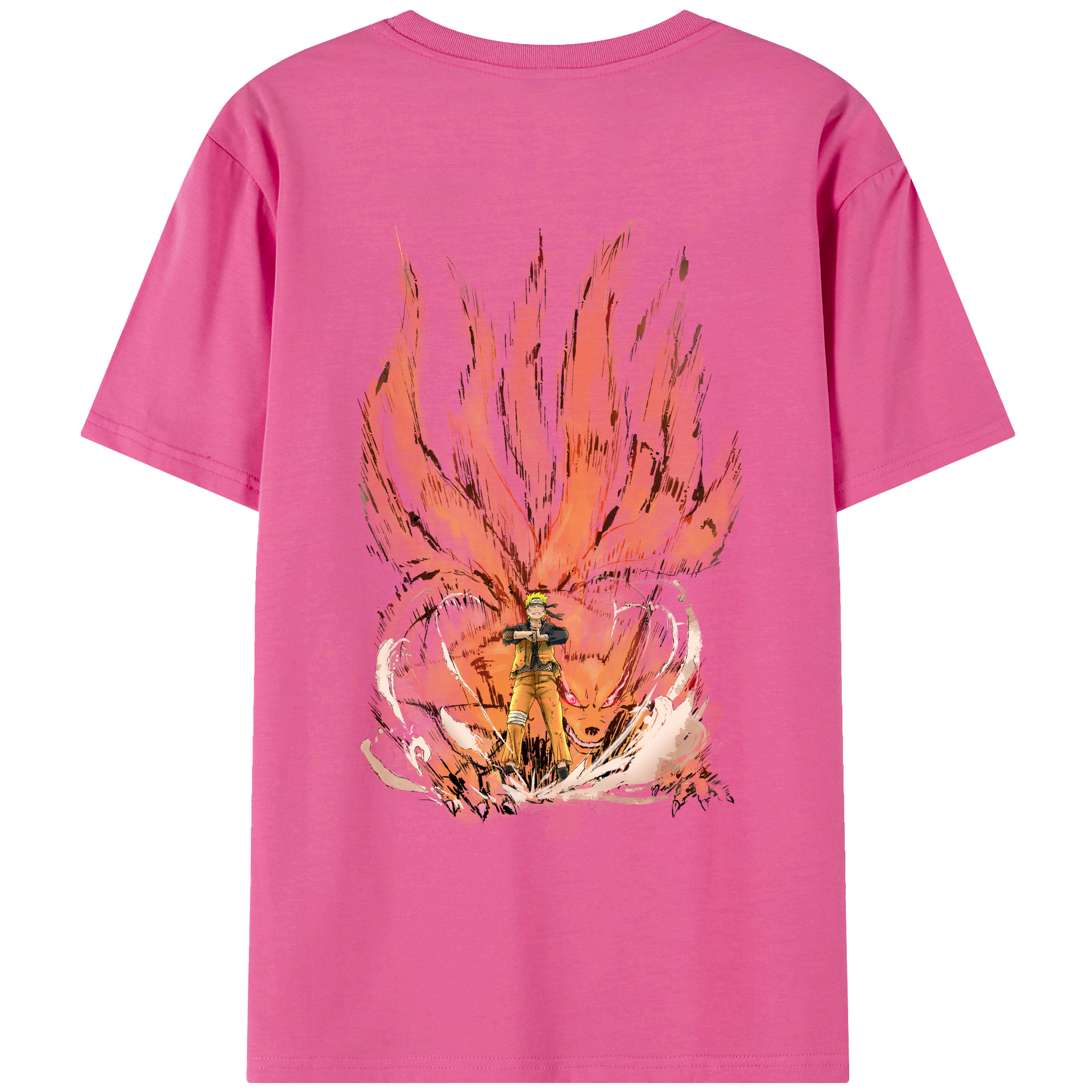 （画像用） NARUTO -ナルト- うずまき ナルト Uzumaki Naruto レディース半袖Tシャツ(バックプリント)