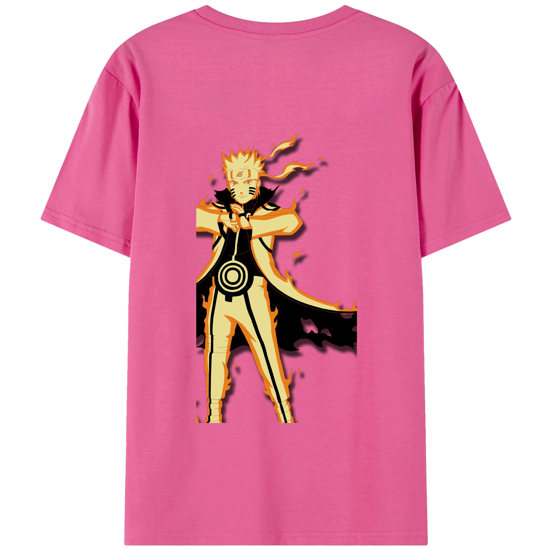 （画像用） NARUTO -ナルト- うずまき ナルト Uzumaki Naruto レディース半袖Tシャツ(バックプリント)
