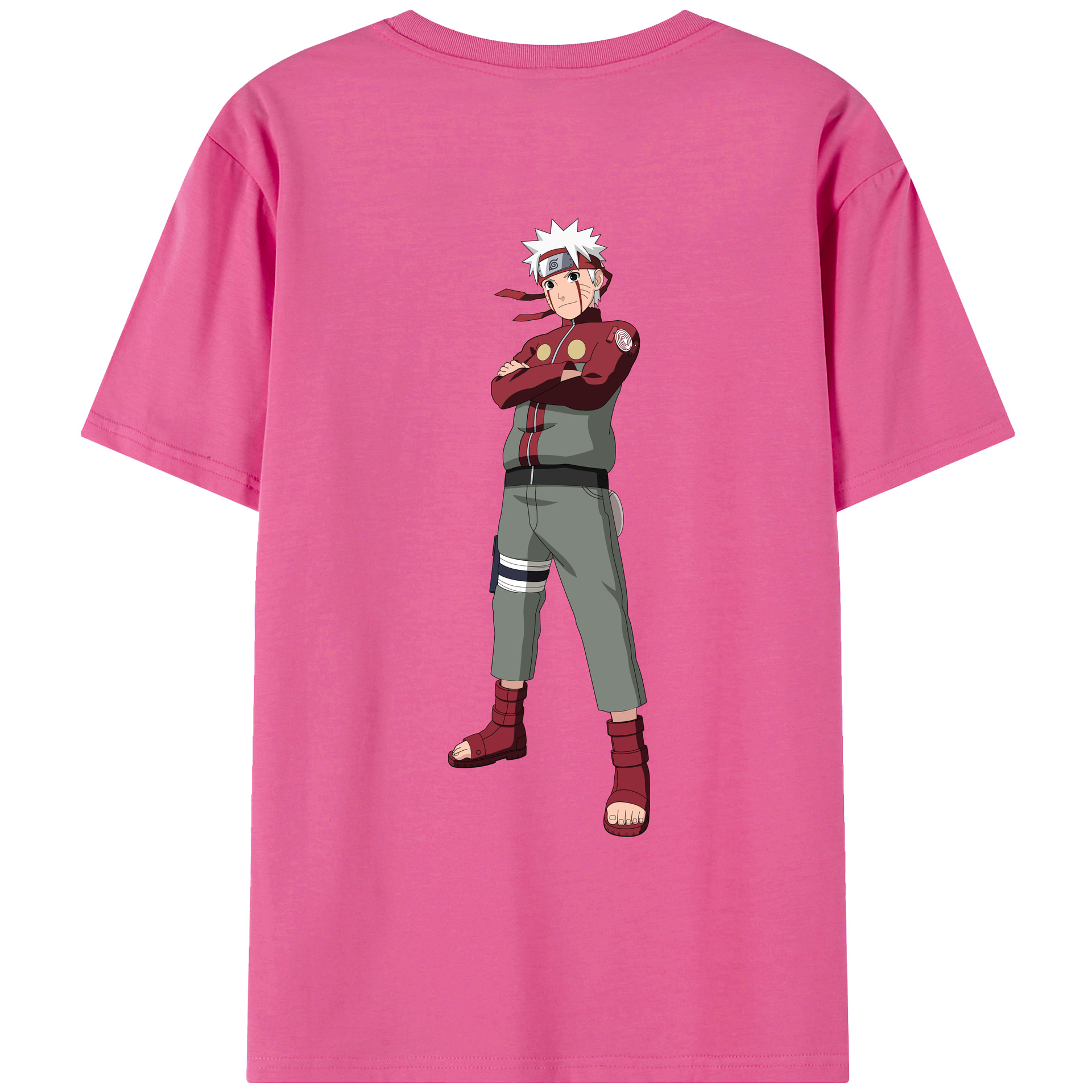 （画像用） NARUTO -ナルト- うずまき ナルト Uzumaki Naruto レディース半袖Tシャツ(バックプリント)