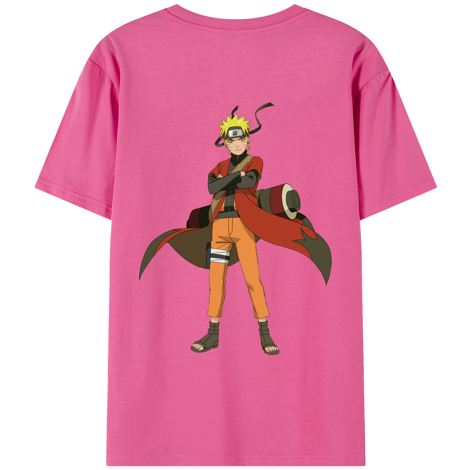 （画像用） NARUTO -ナルト- うずまき ナルト Uzumaki Naruto レディース半袖Tシャツ(バックプリント)
