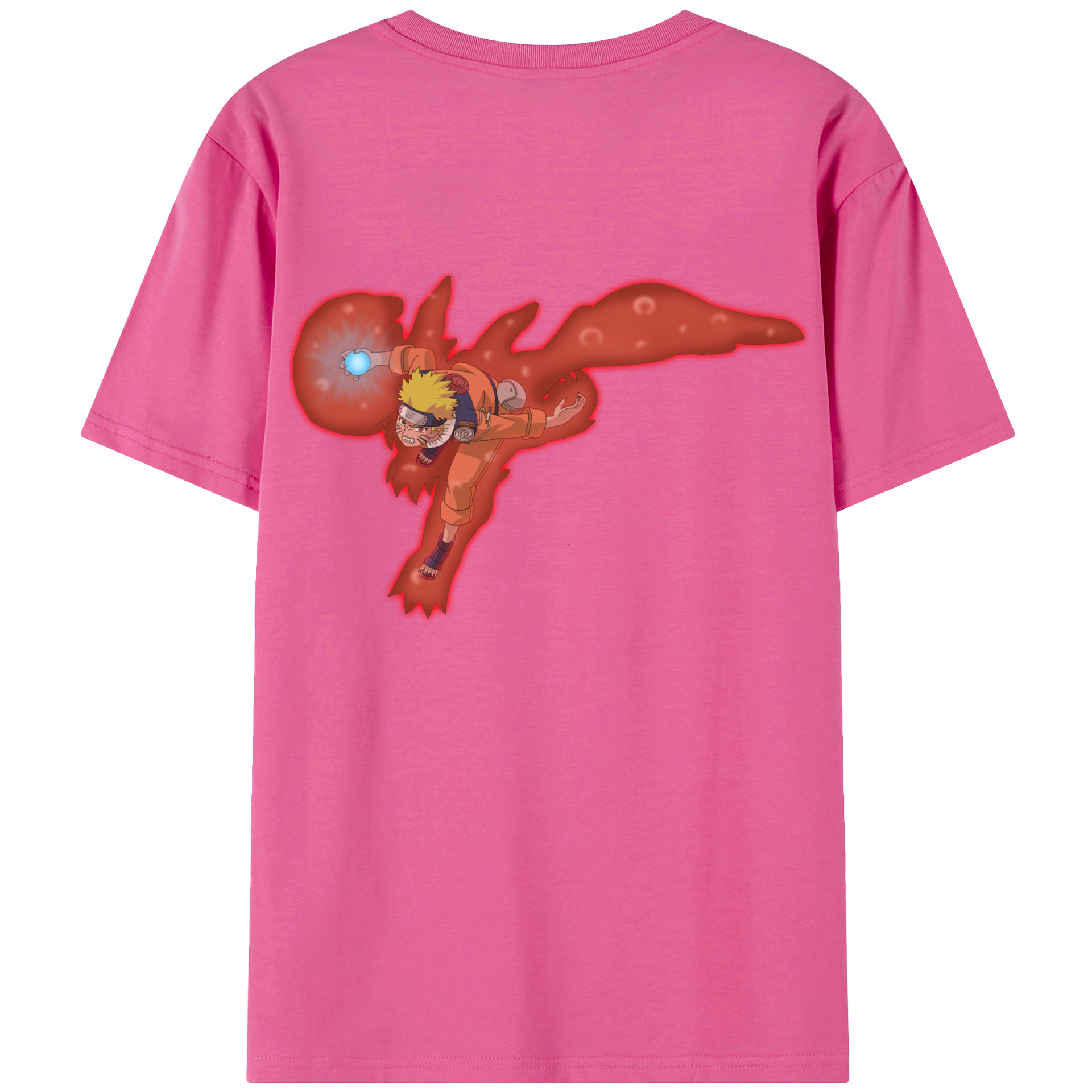 （画像用） NARUTO -ナルト- うずまき ナルト Uzumaki Naruto レディース半袖Tシャツ(バックプリント)